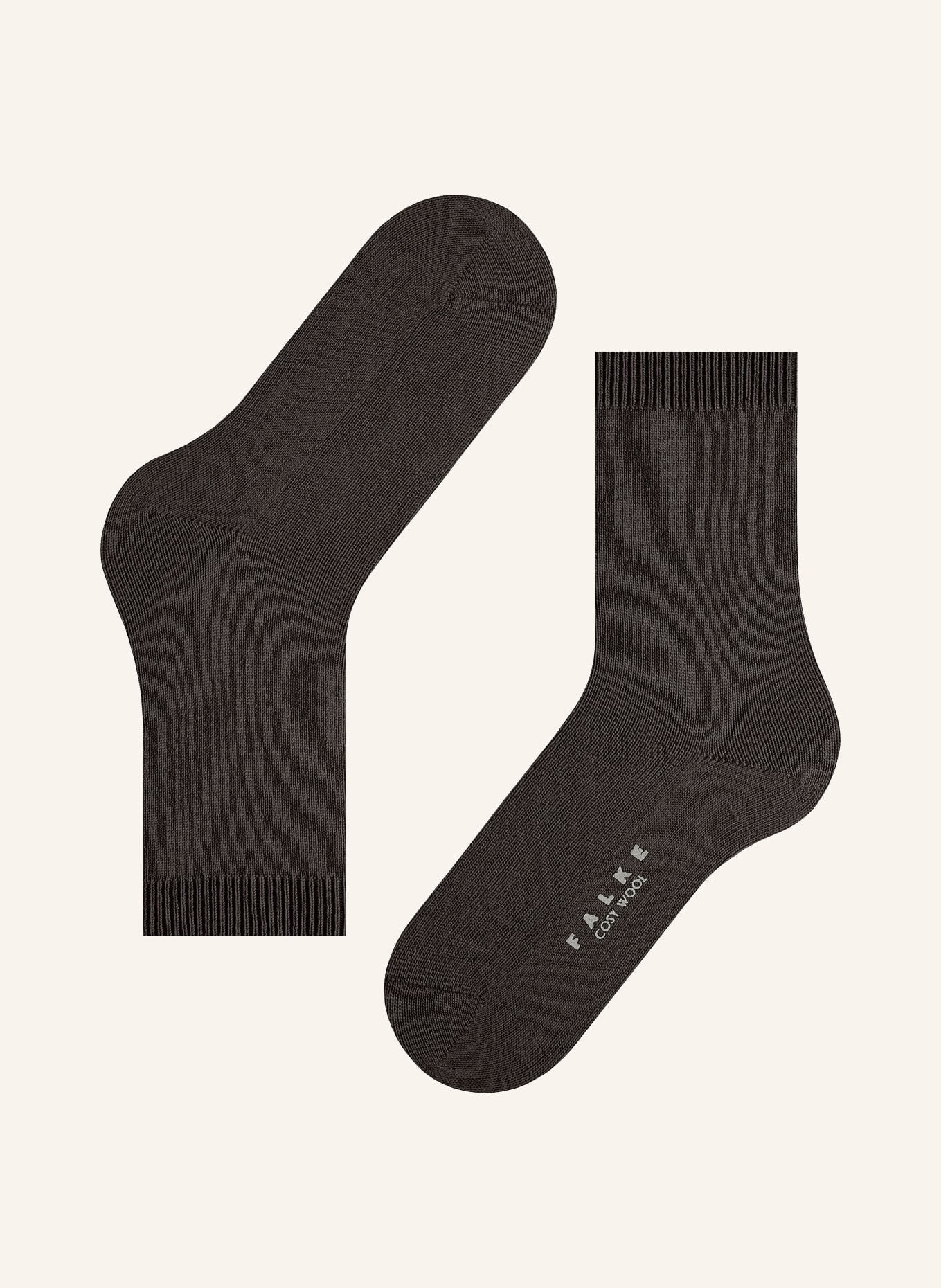 FALKE Socken COSY WOOL mit Merinowolle: 5233 DARK BROWN