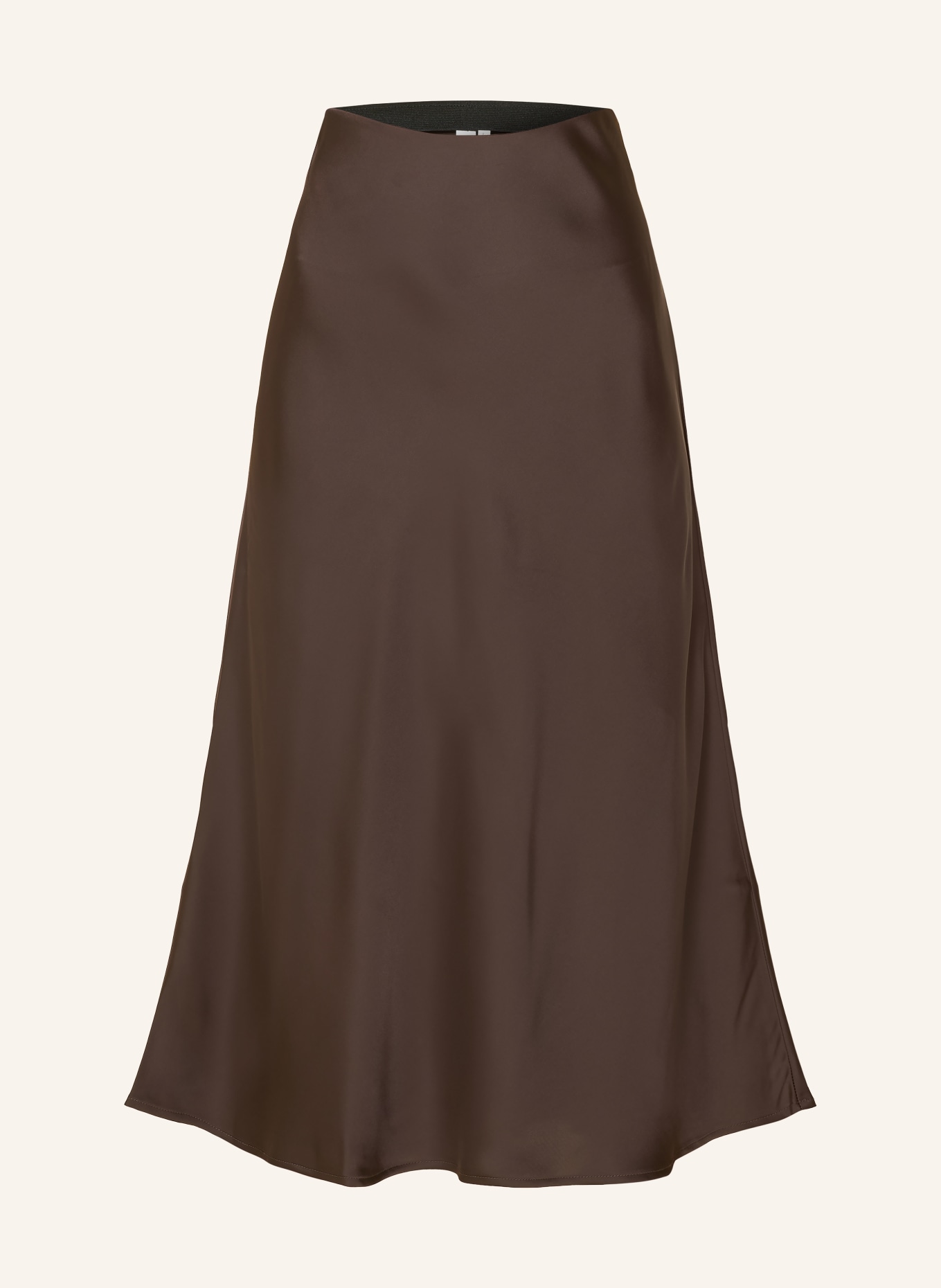 Y.A.S. satijnen rok: MARRON FONCÉ