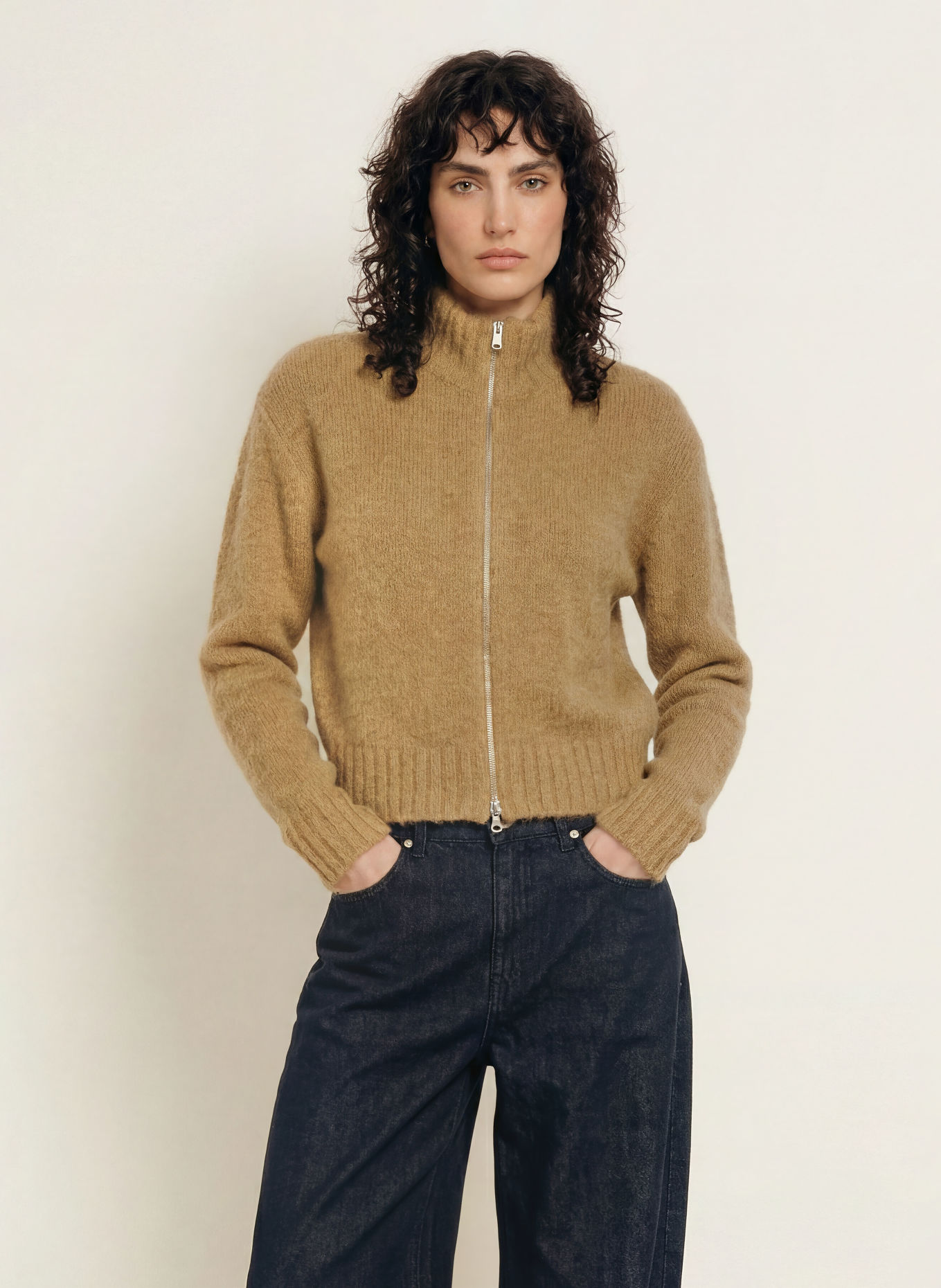 SAMSØE SAMSØE Cardigan SAJEANNE with alpaca: BEIGE