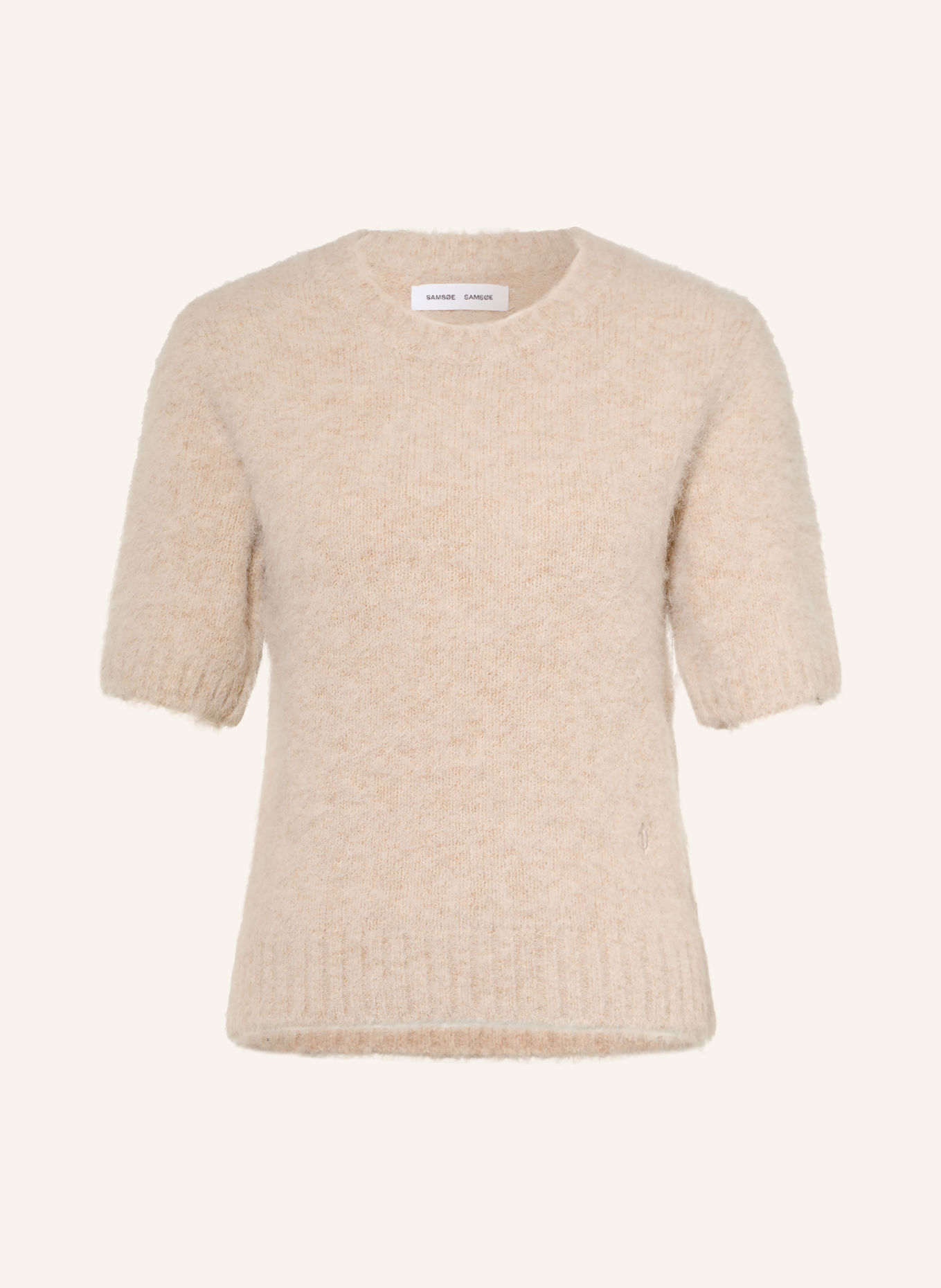 SAMSØE SAMSØE Knit shirt SAJEANNE with alpaca: BEIGE