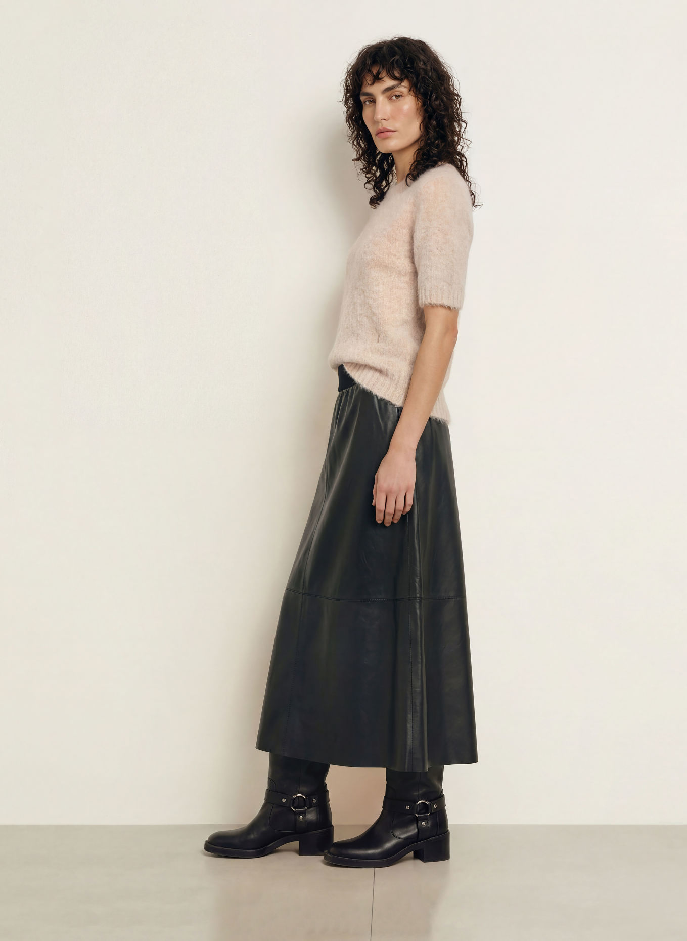 SAMSØE SAMSØE Knit shirt SAJEANNE with alpaca: BEIGE