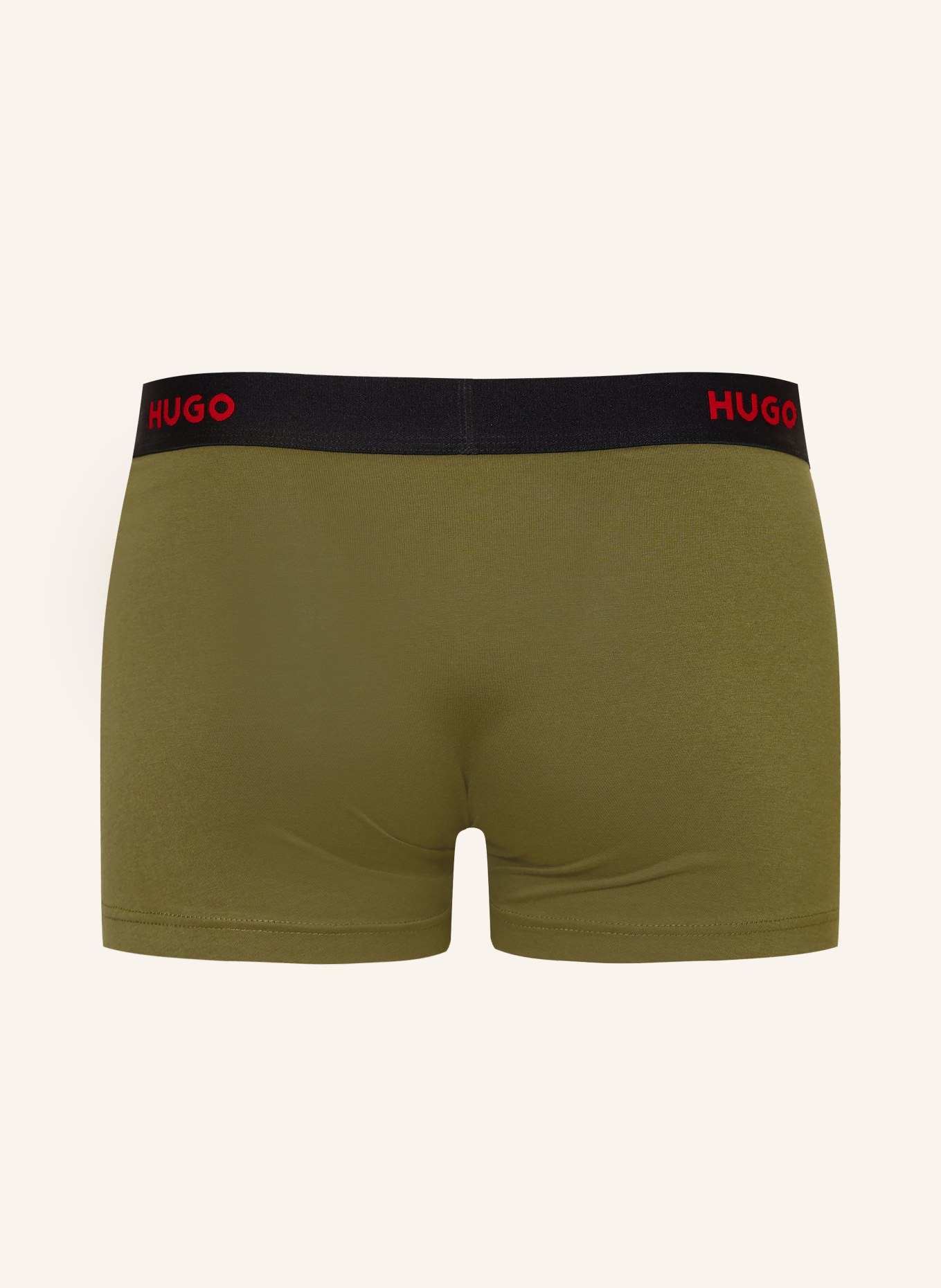 HUGO 3-pack boxer shorts: KHAKI / OLIVE / BLACK