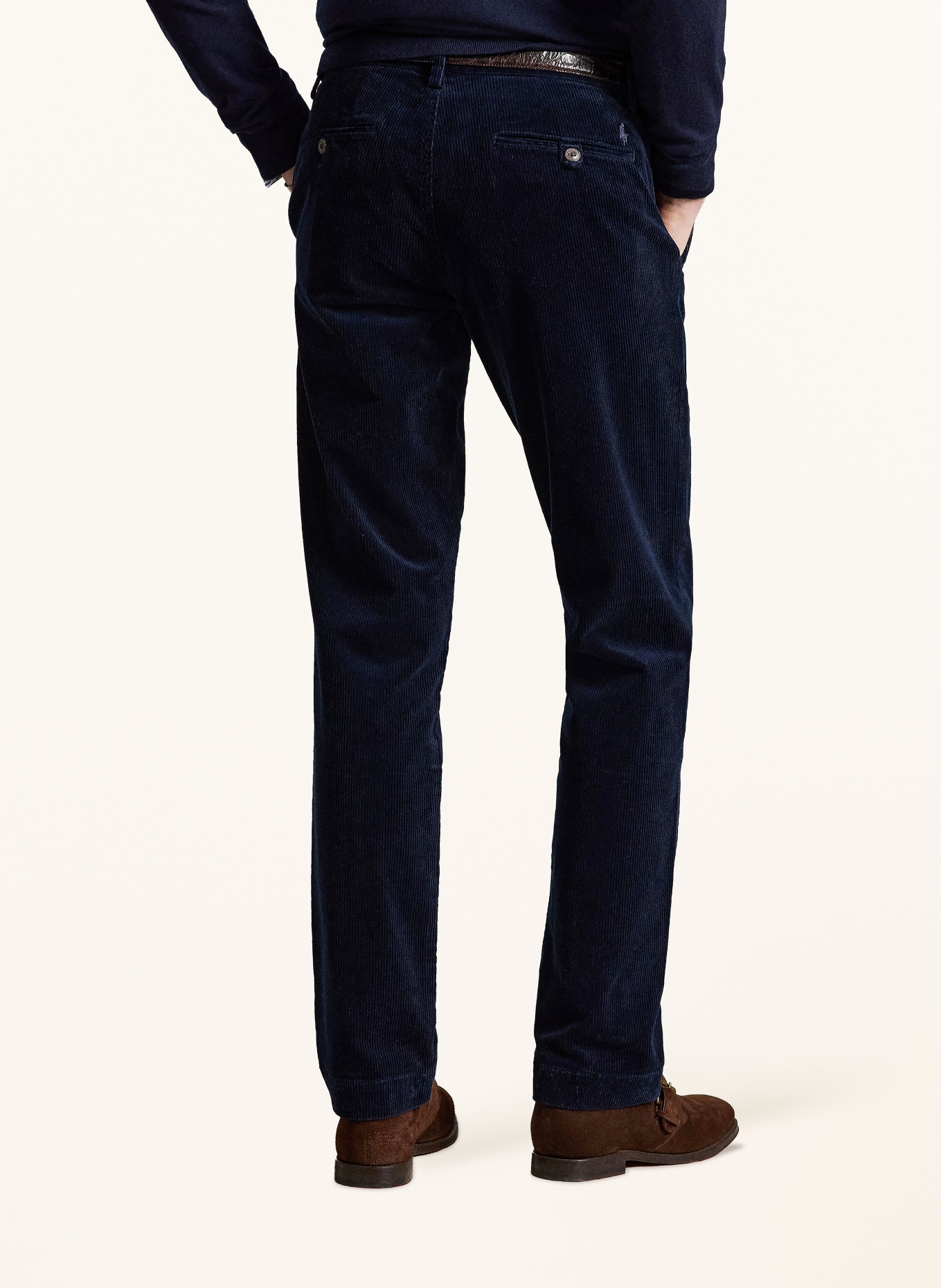 POLO RALPH LAUREN Cordchino stretch straight fit: DONKERBLAUW