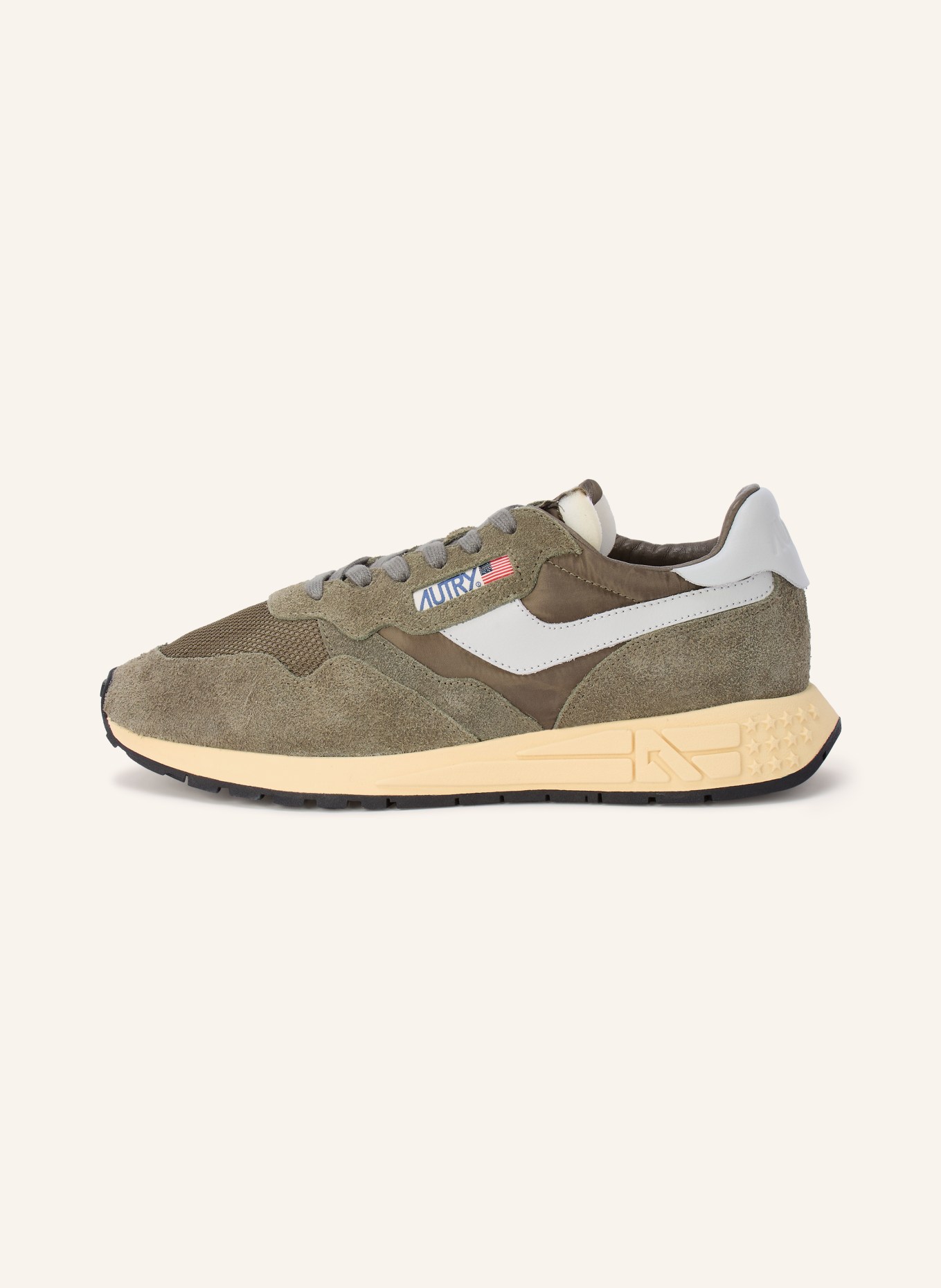 AUTRY Sneakersy REELWIND LOW UT: OLIVOVÁ / SVĚTLE ŠEDÁ
