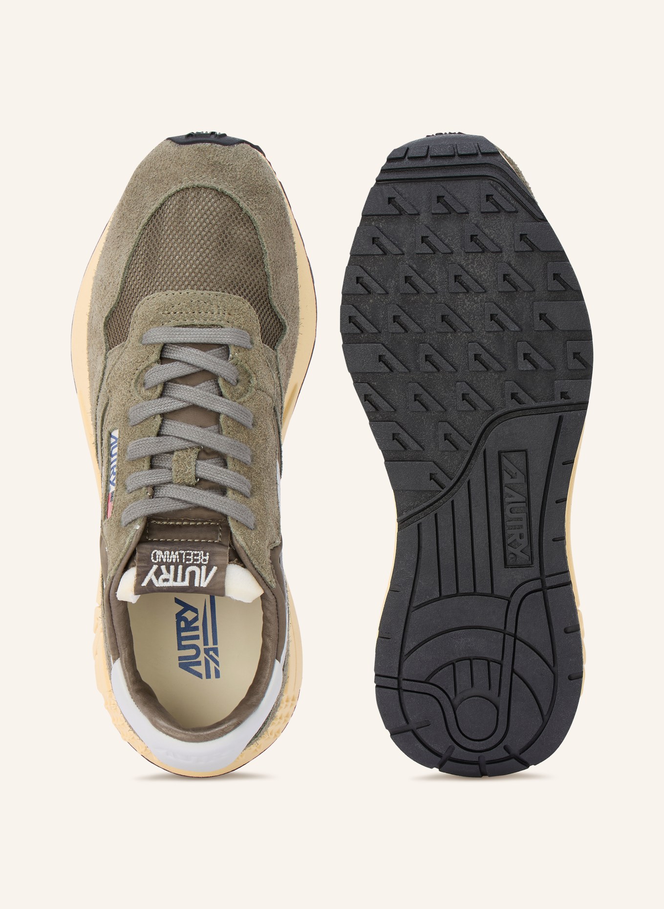 AUTRY Sneakersy REELWIND LOW UT: OLIVOVÁ / SVĚTLE ŠEDÁ