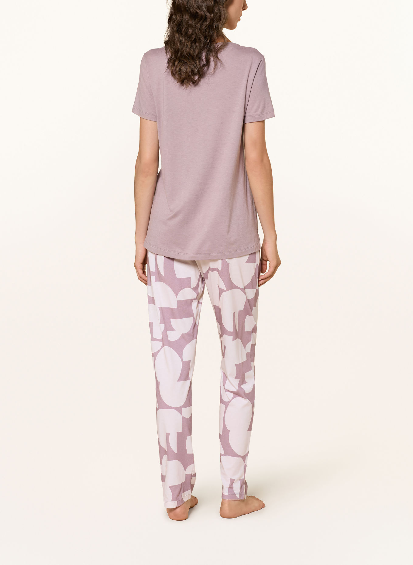 HANRO Pantaloni de casă: ROZ ANTIC / CREM
