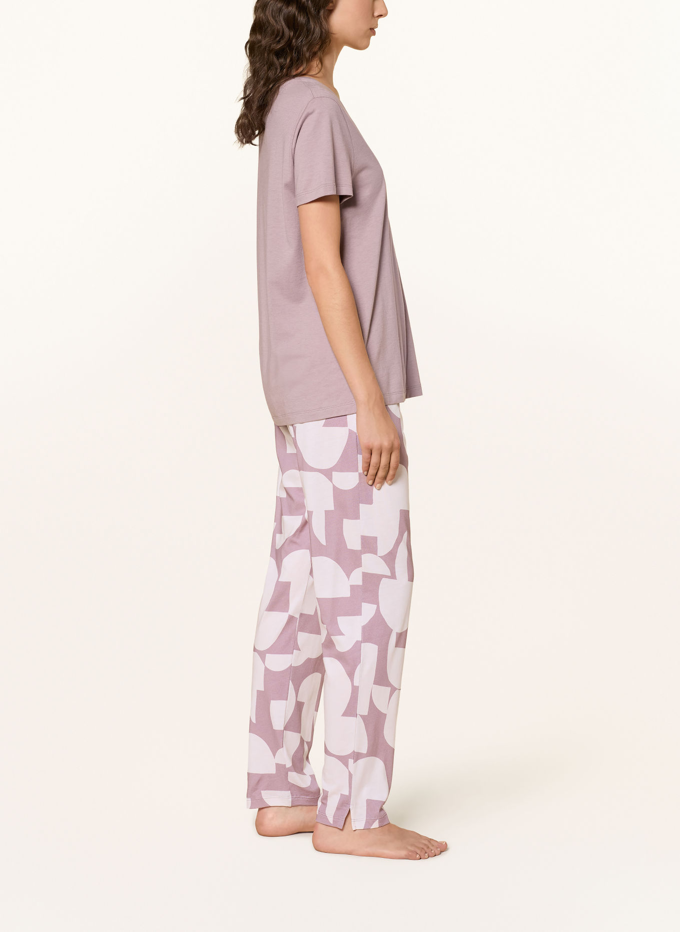 HANRO Pantaloni de casă: ROZ ANTIC / CREM