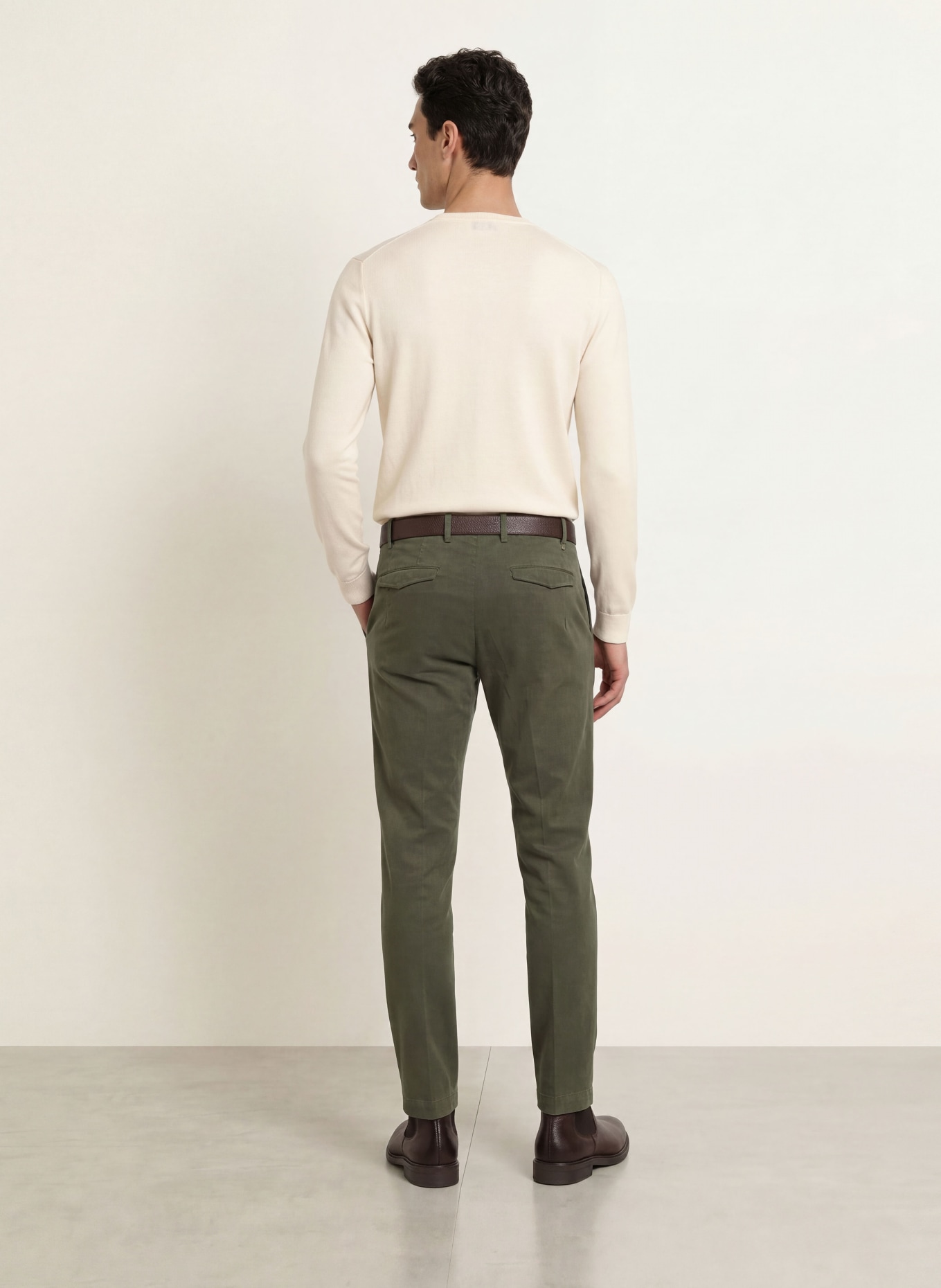 PT TORINO Chino Master Fit: DONKERGROEN