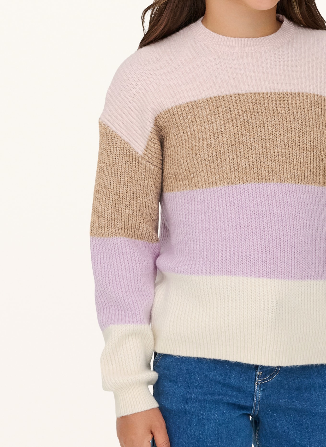 ONLY pulover: ROZ / CAMEL / MOV DESCHIS