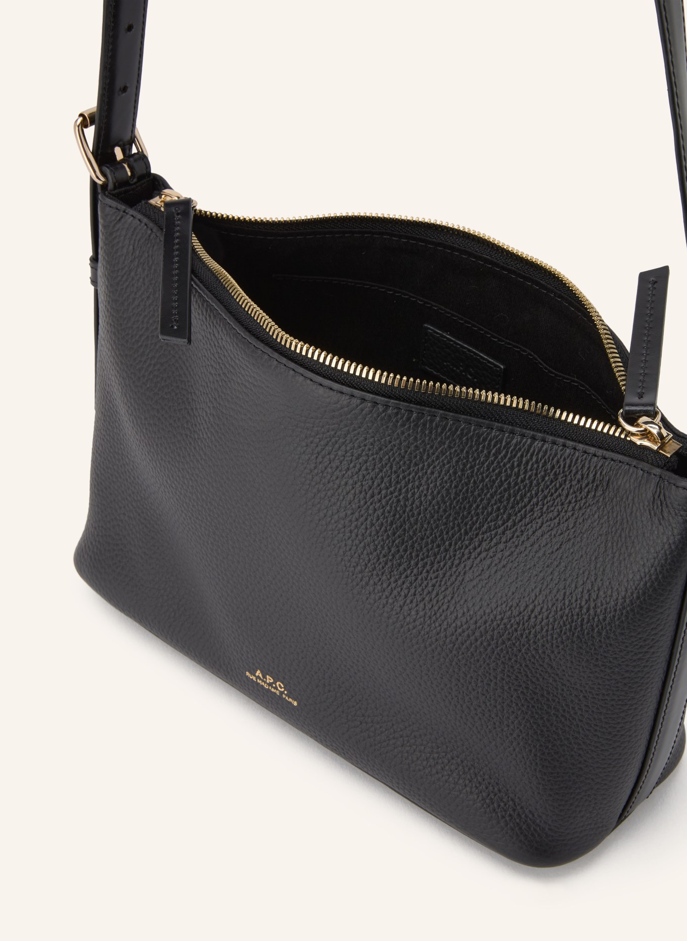 A.P.C. Schultertasche: SCHWARZ / GOLD