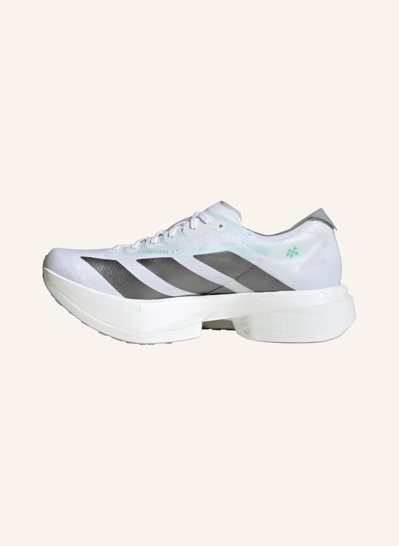 adidas Laufschuhe ADIZERO ADIOS PRO 4: WEISS / DUNKELGRAU / MINT
