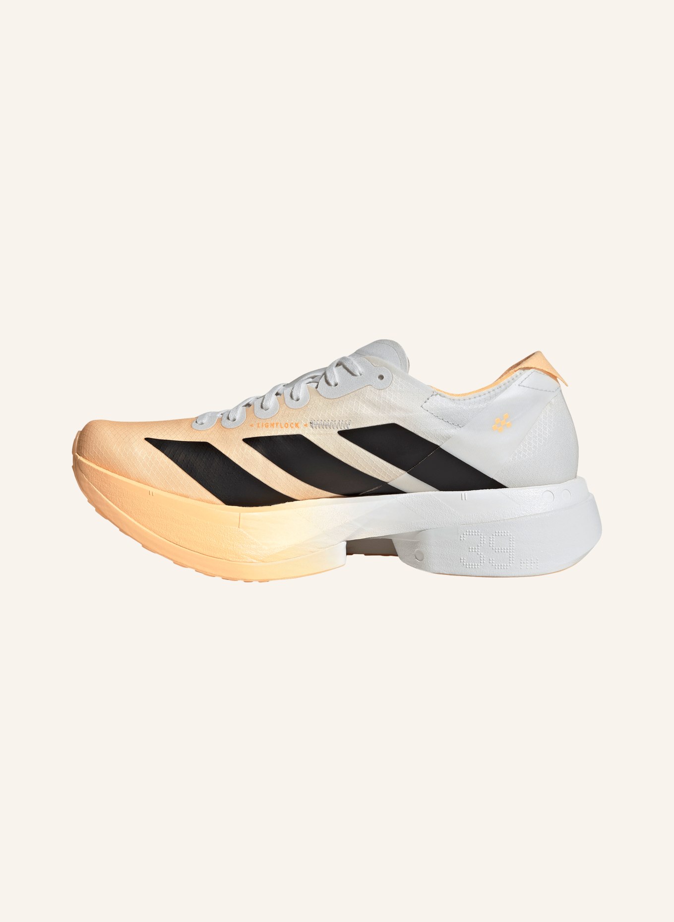 adidas Laufschuhe ADIZERO ADIOS PRO 4: WEISS / HELLORANGE / SCHWARZ