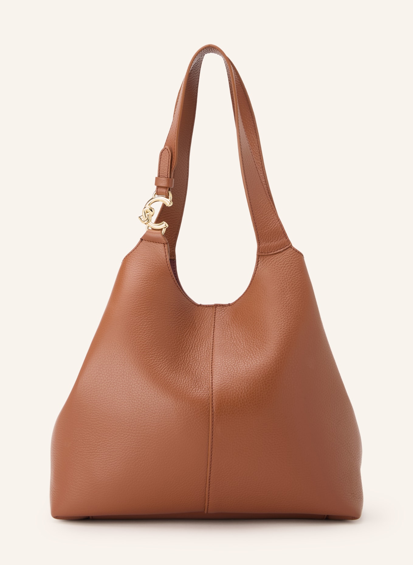COCCINELLE Sac cabas avec pochette amovible: COGNAC