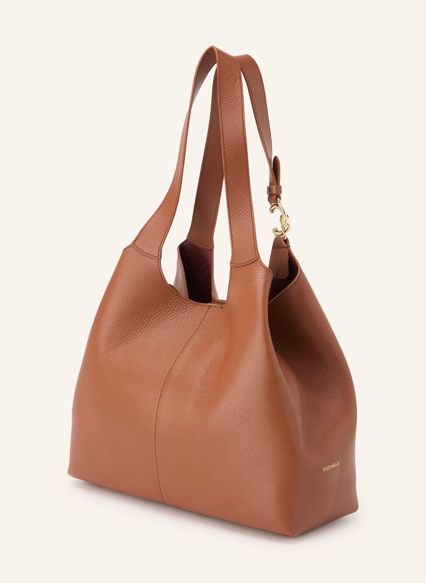 COCCINELLE Sac cabas avec pochette amovible: COGNAC
