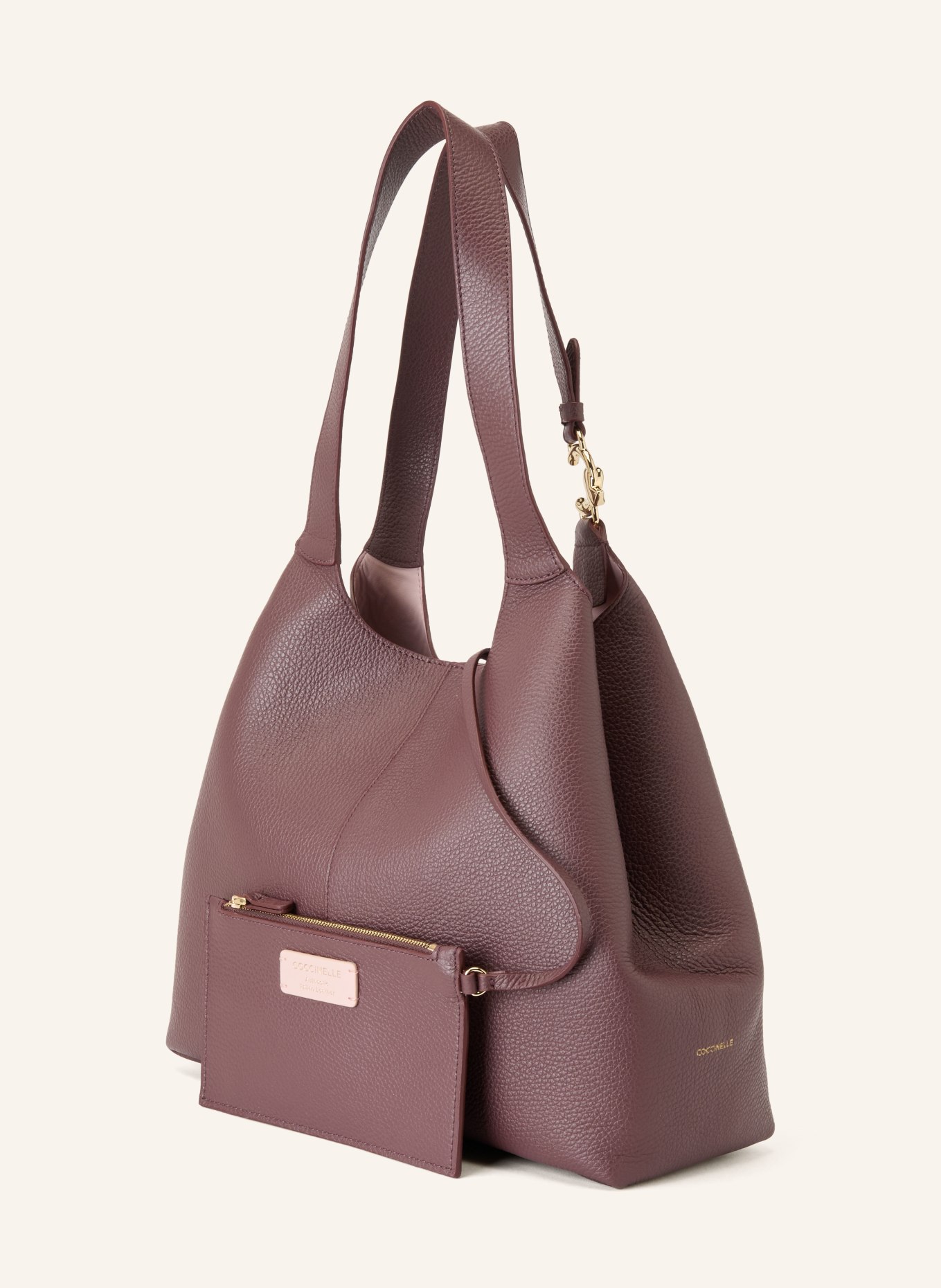 COCCINELLE Shoppers met uitneembaar Pouch: BRUIN / GOUD