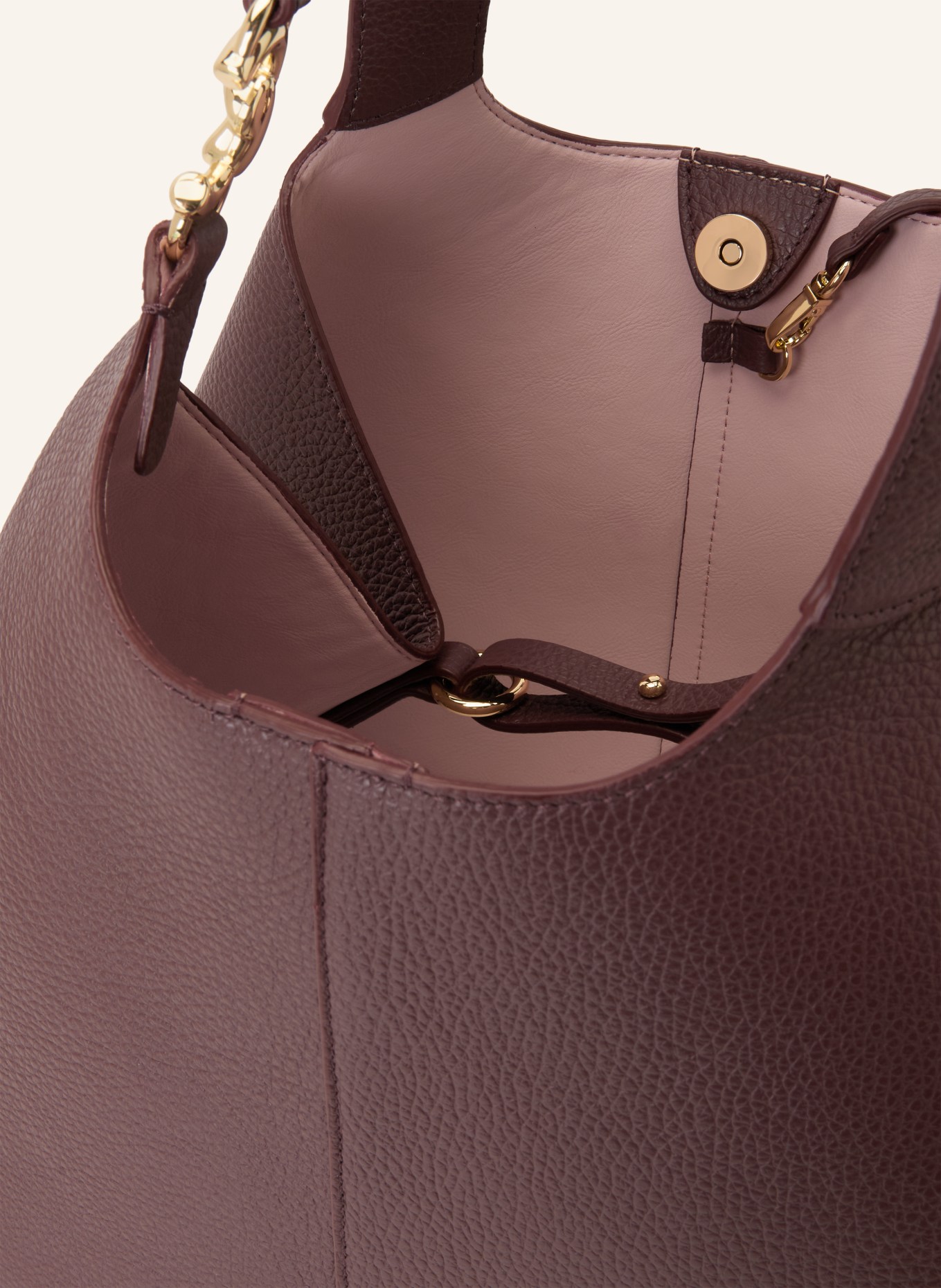 COCCINELLE Shoppers met uitneembaar Pouch: BRUIN / GOUD