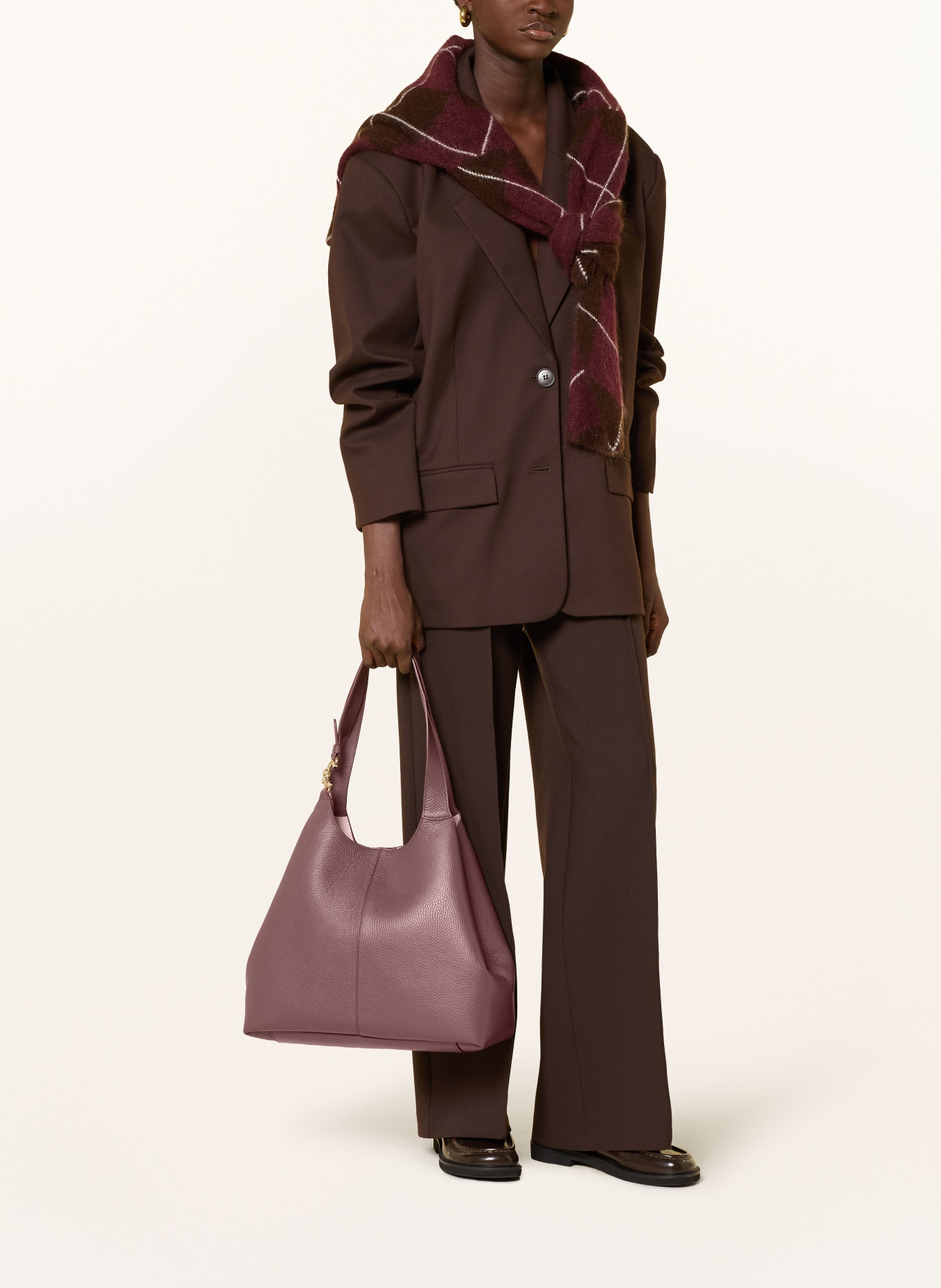 COCCINELLE Shoppers with removable Pouch: BROWN / GOLD
