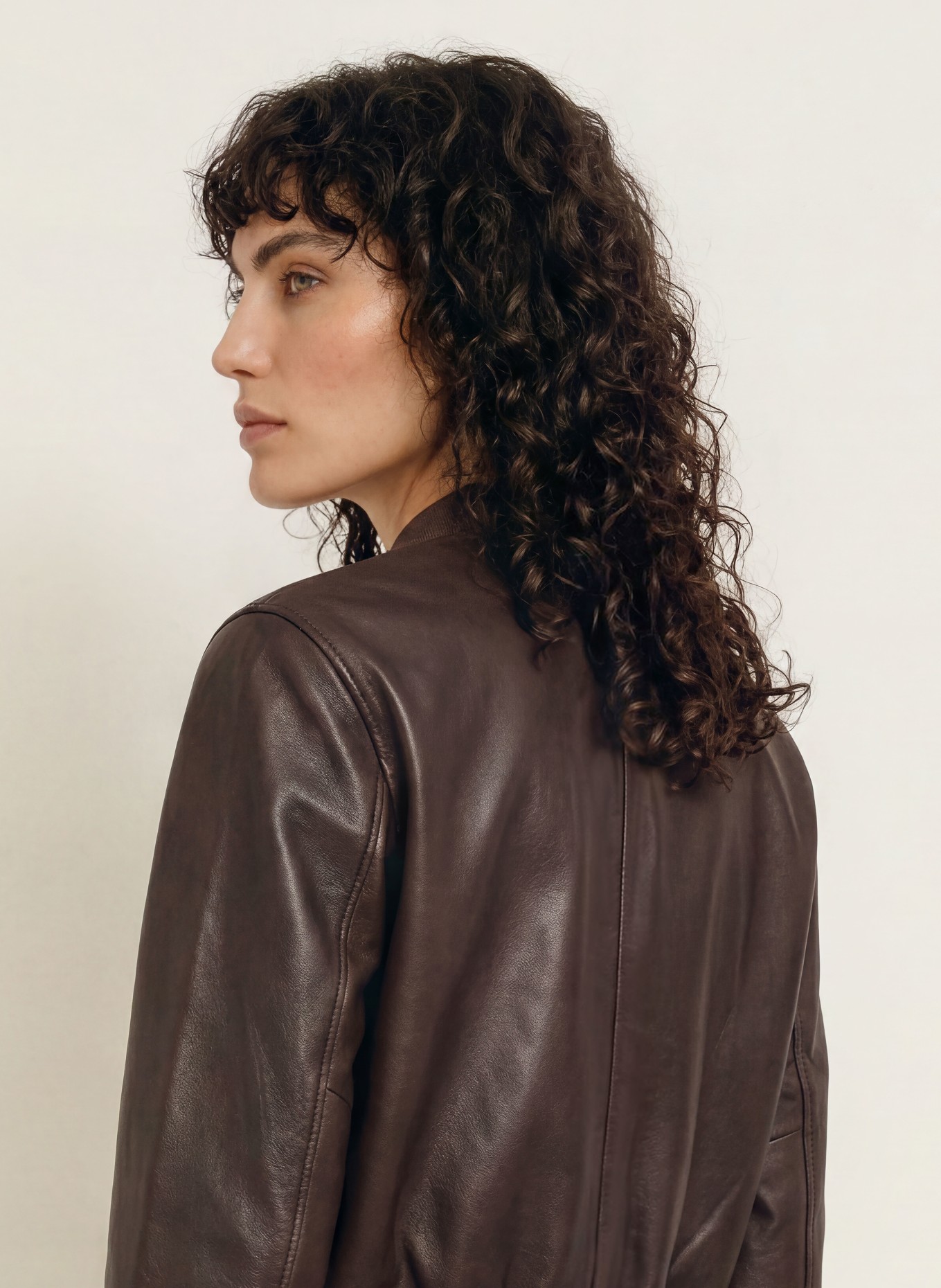 ALLSAINTS Leather bomber jacket ORTEN: BLACK