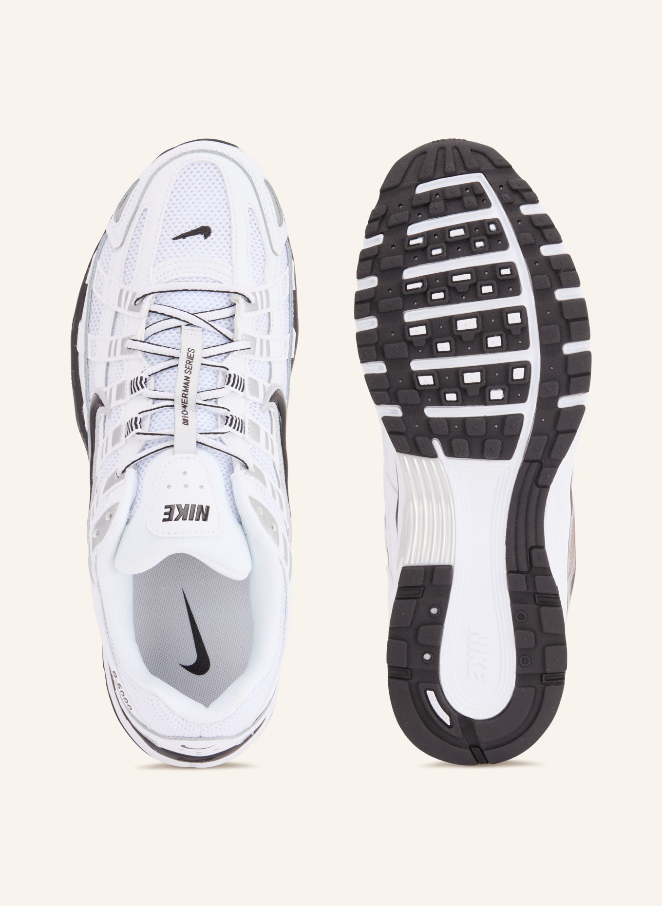 Nike Sneaker P-6000: WIT / ZILVER / ZWART