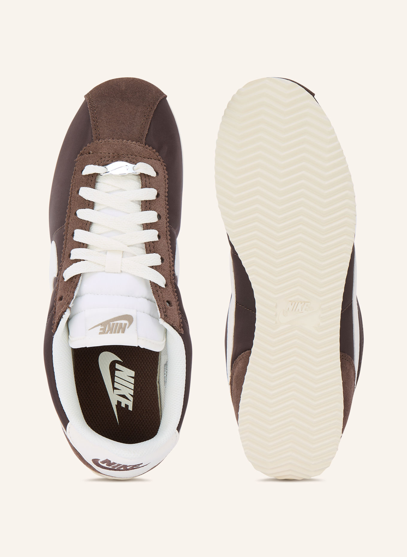 Nike Sneaker CORTEZ: DUNKELBRAUN / CREME