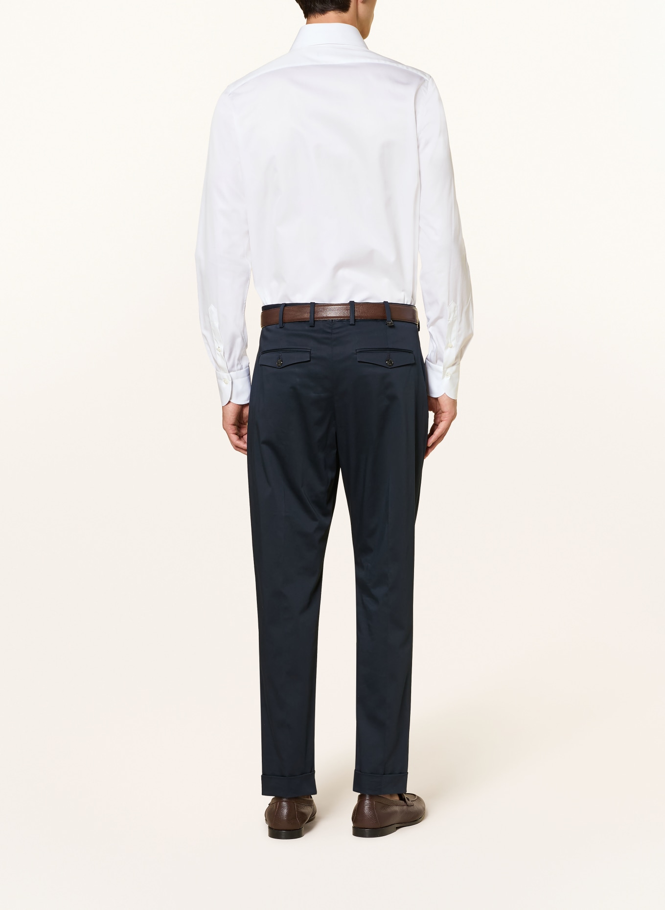 FINAMORE 1925 Shirt NAPOLI TRAVELLER Regular Classic Fit: WHITE