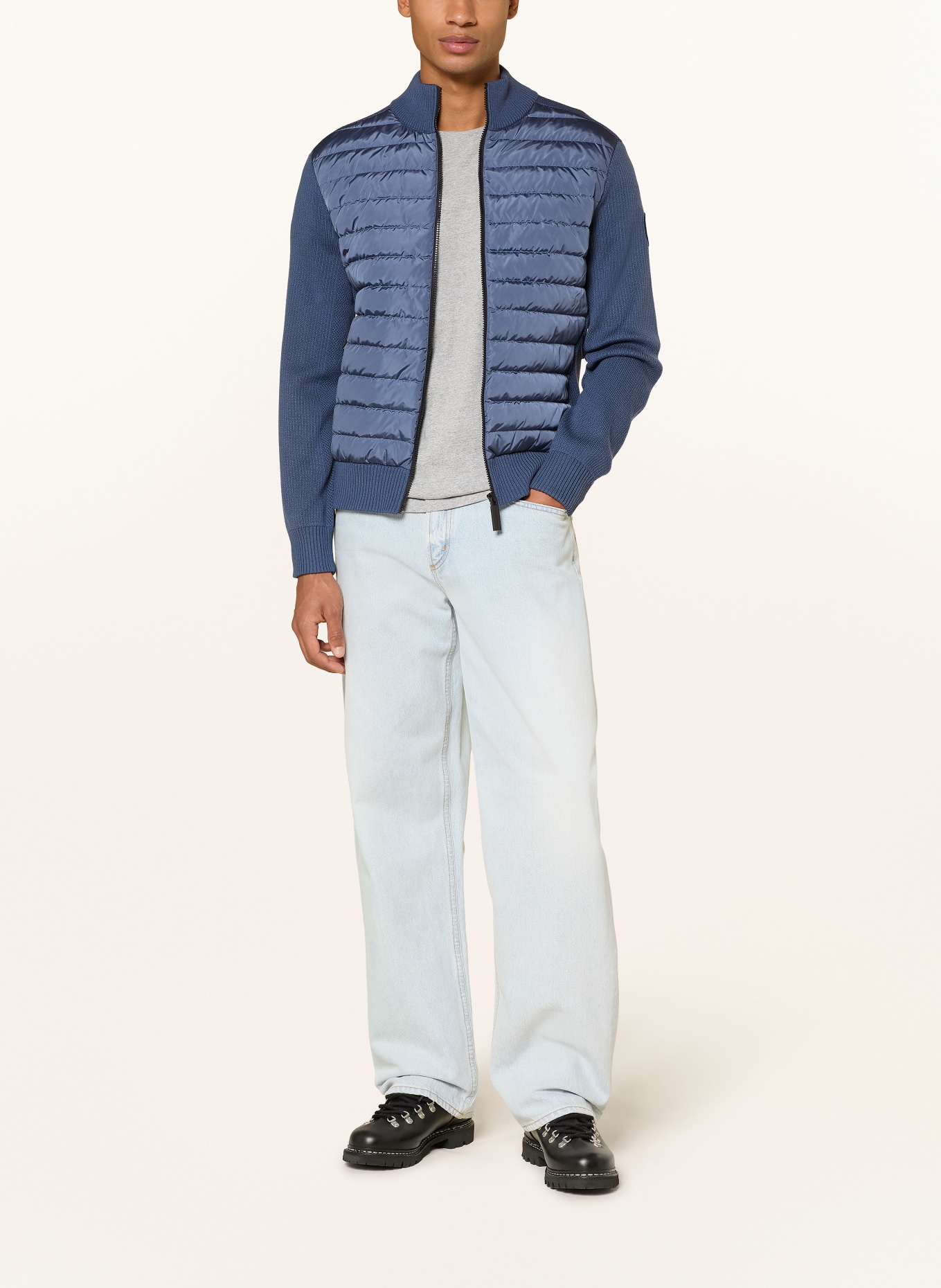 CANADA GOOSE HYBRIDGE vest in een mix van materialen: BLAUWGRIJS