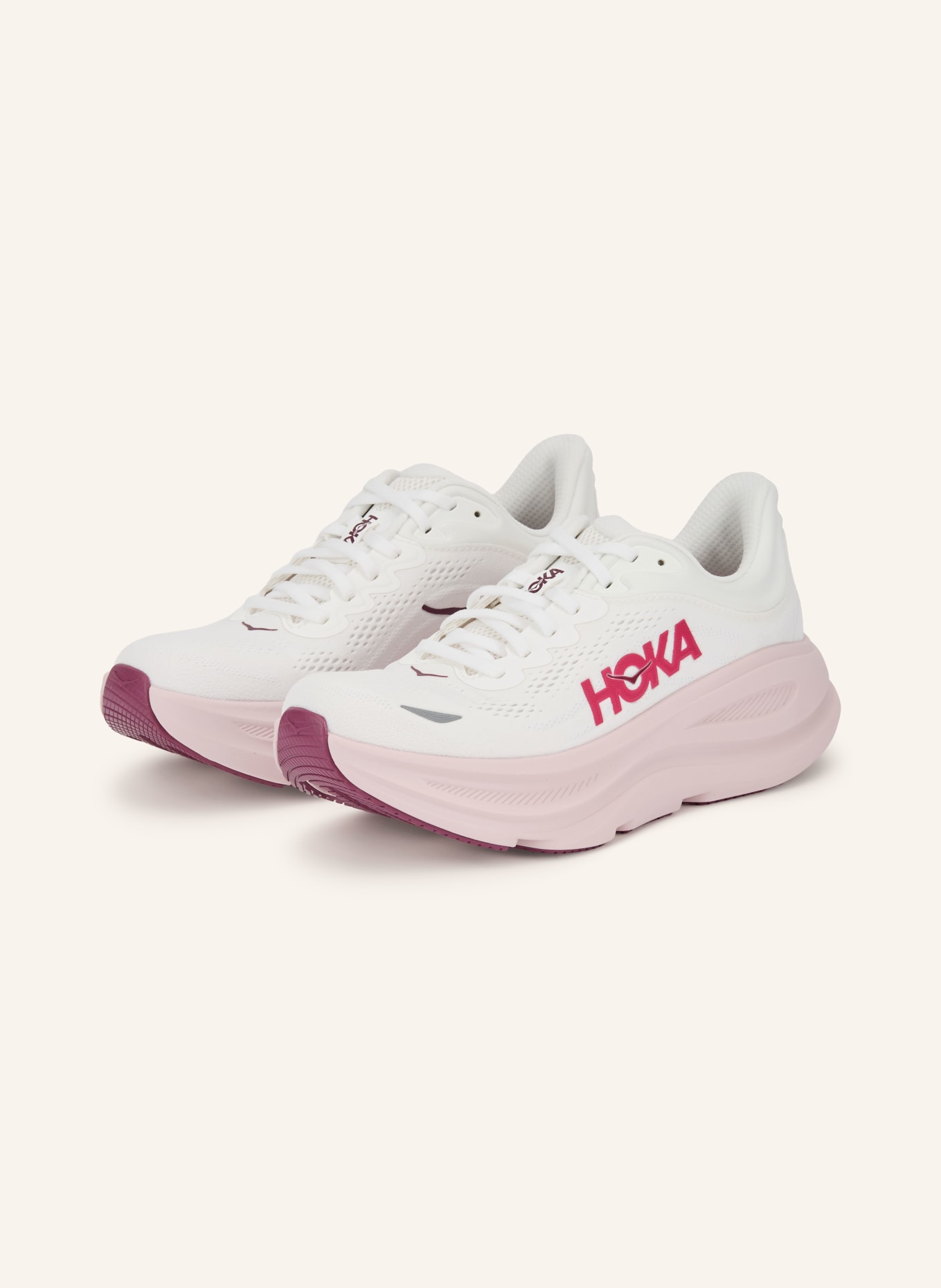 HOKA BONDI 9 running shoes: WHITE