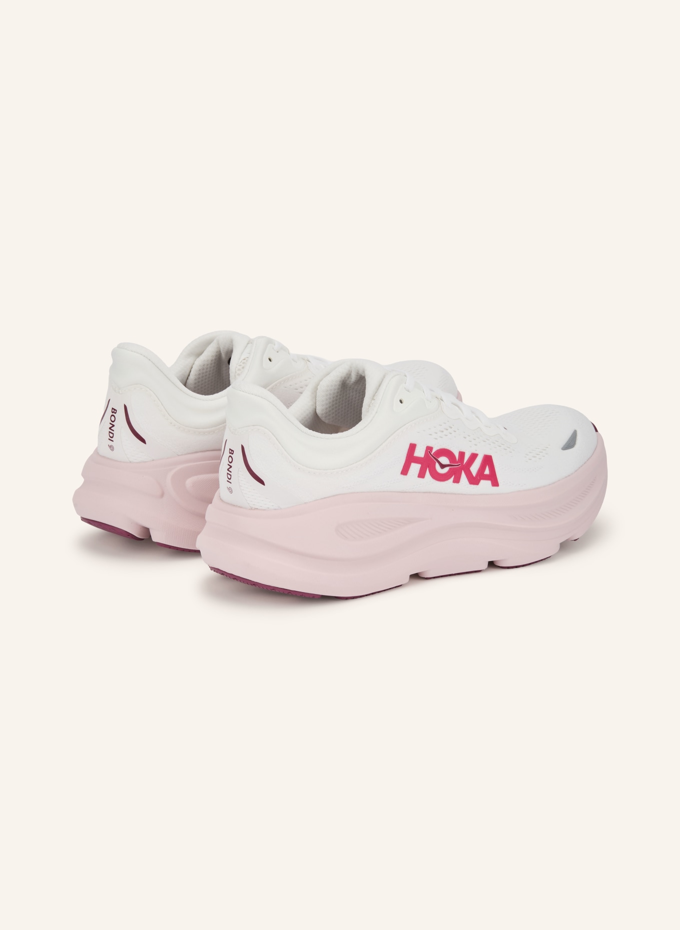 HOKA BONDI 9 running shoes: WHITE