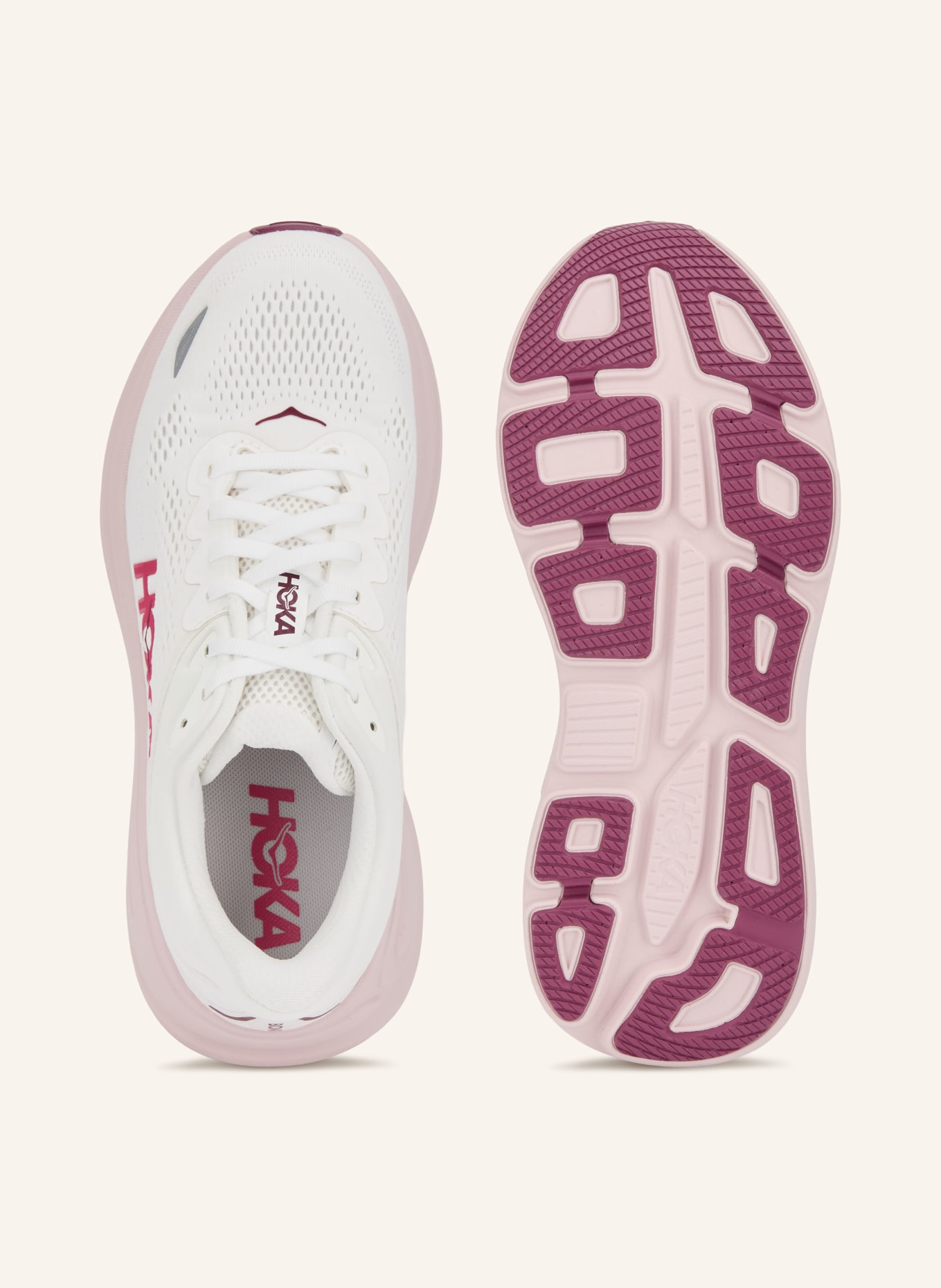 HOKA BONDI 9 running shoes: WHITE