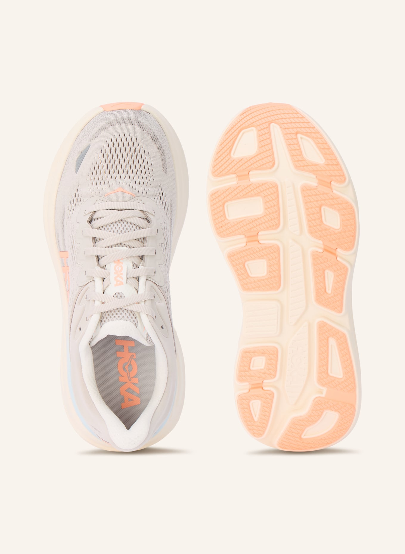 HOKA Buty do biegania BONDI 9: JASNOCZARY / JASKRAWY POMARAŃCZOWY
