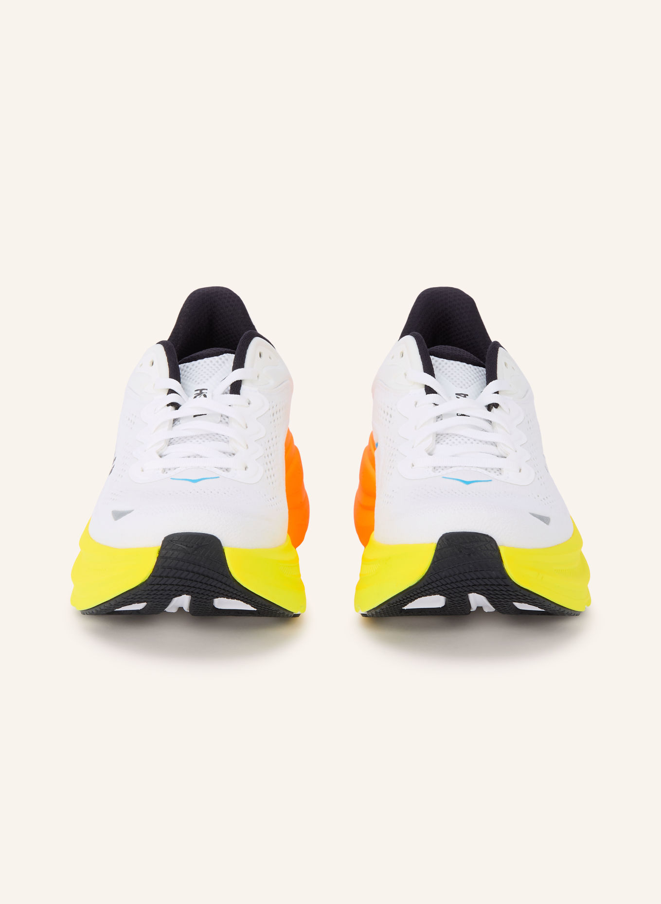 HOKA BONDI 9 running shoes: WHITE / BLUE / BLACK