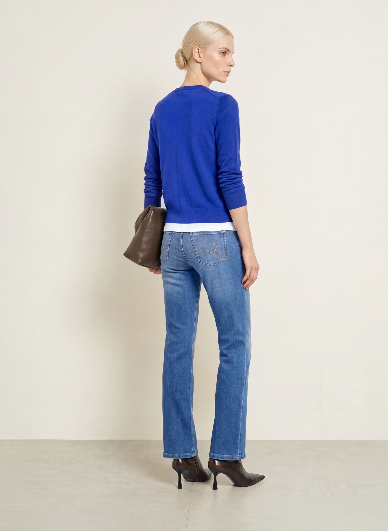 MAC Jeansy bootcut LAURA: D571 mid blue use washed