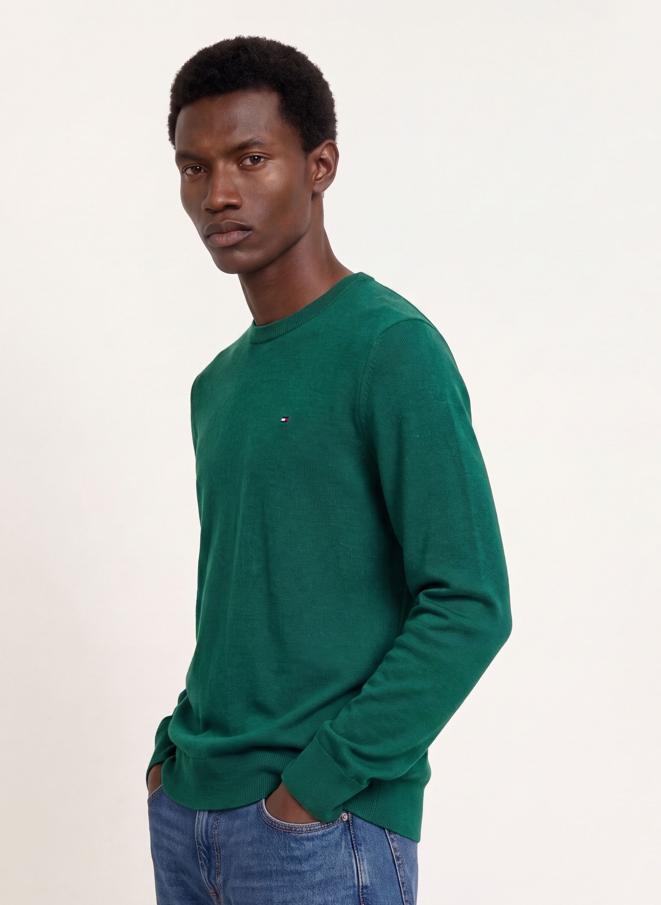 TOMMY HILFIGER Pullover: GRÜN