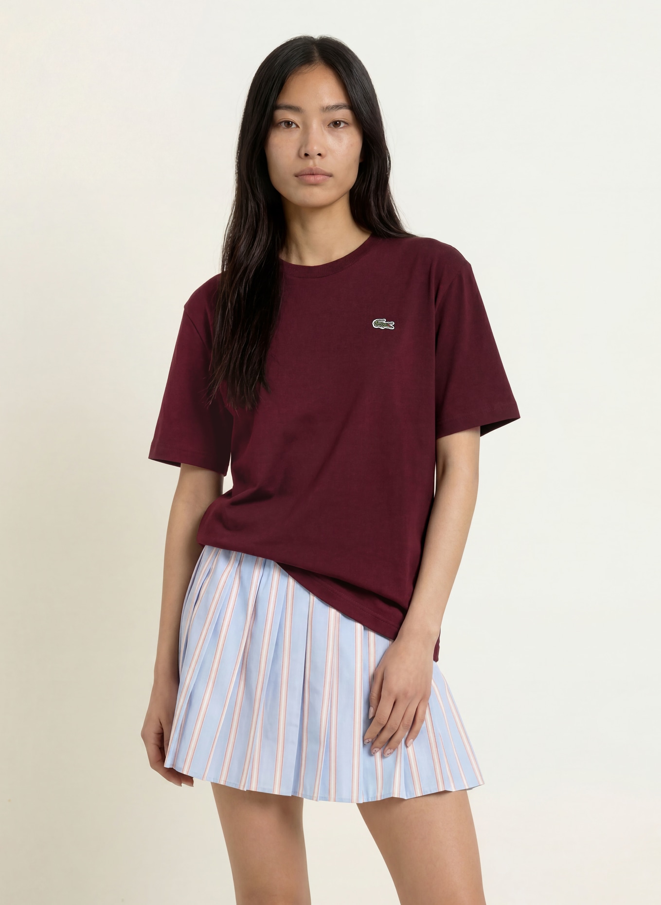 LACOSTE T-Shirt: DUNKELROT
