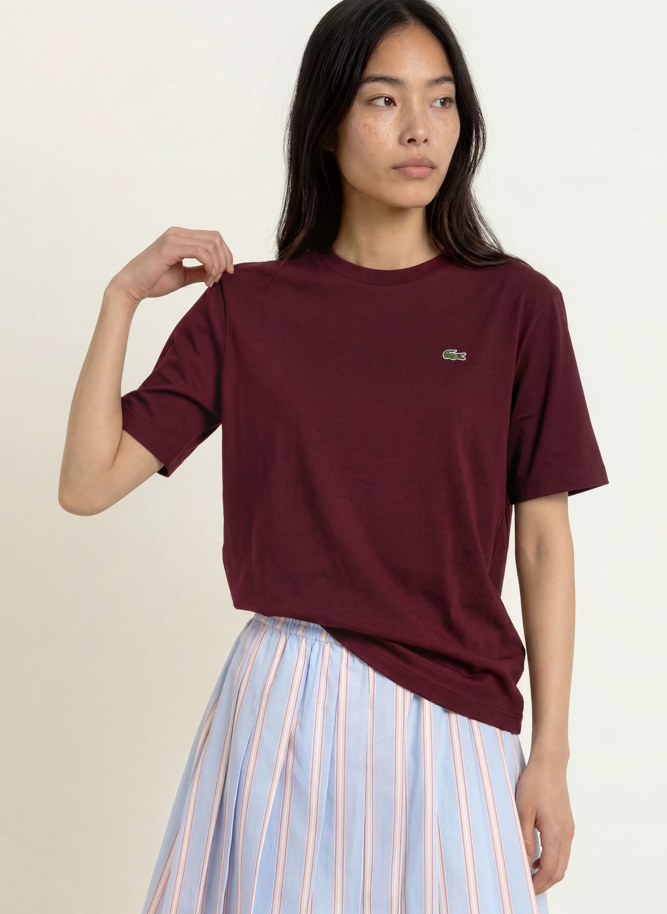 LACOSTE T-Shirt: DUNKELROT