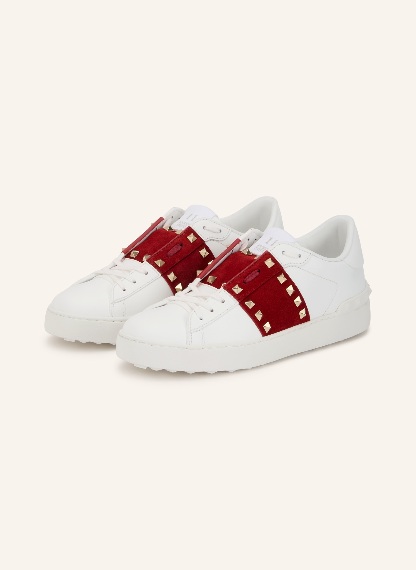 VALENTINO GARAVANI Sneaker UPVILLAGE: WEISS / DUNKELROT
