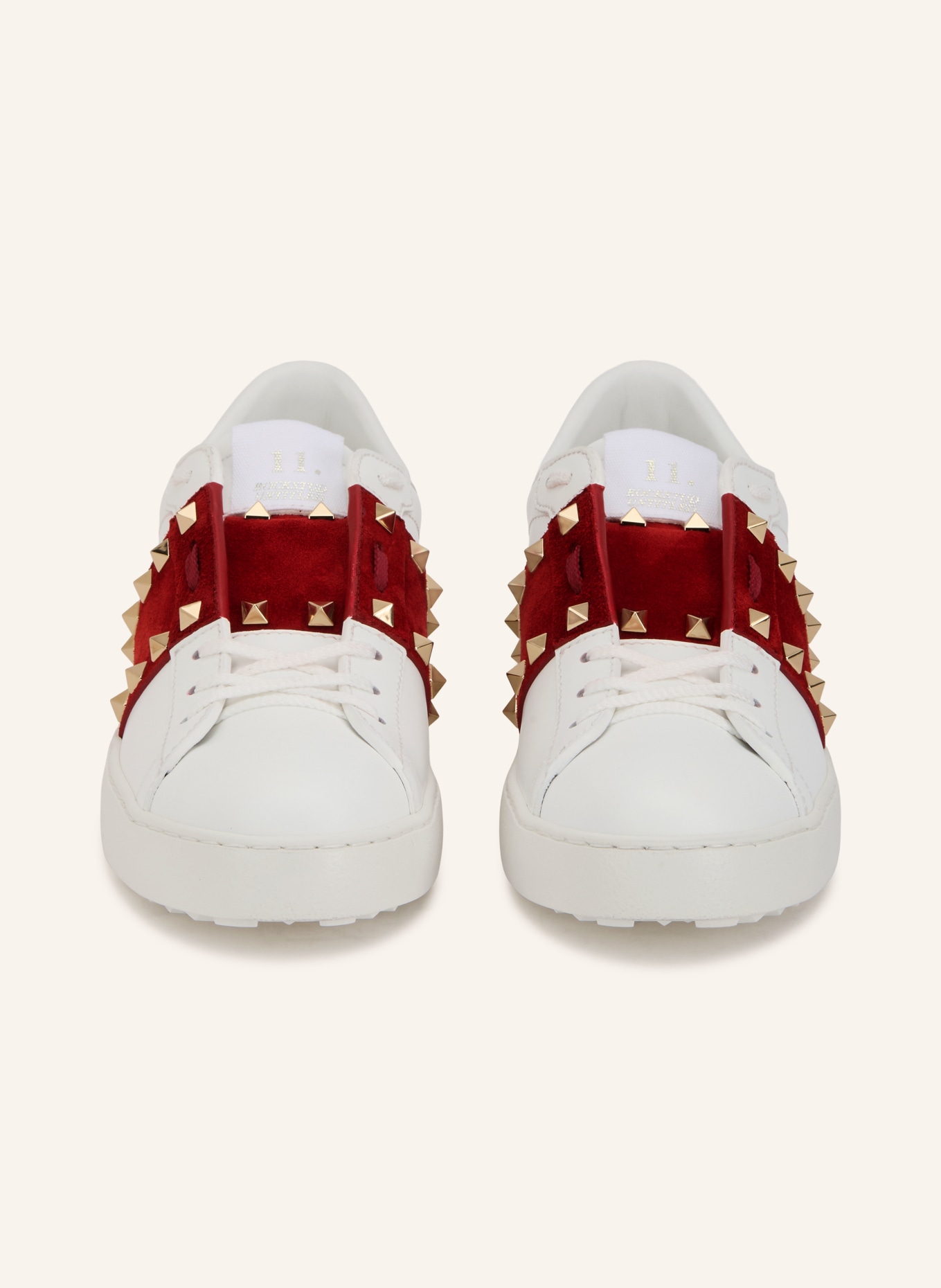 VALENTINO GARAVANI Sneaker UPVILLAGE: WEISS / DUNKELROT
