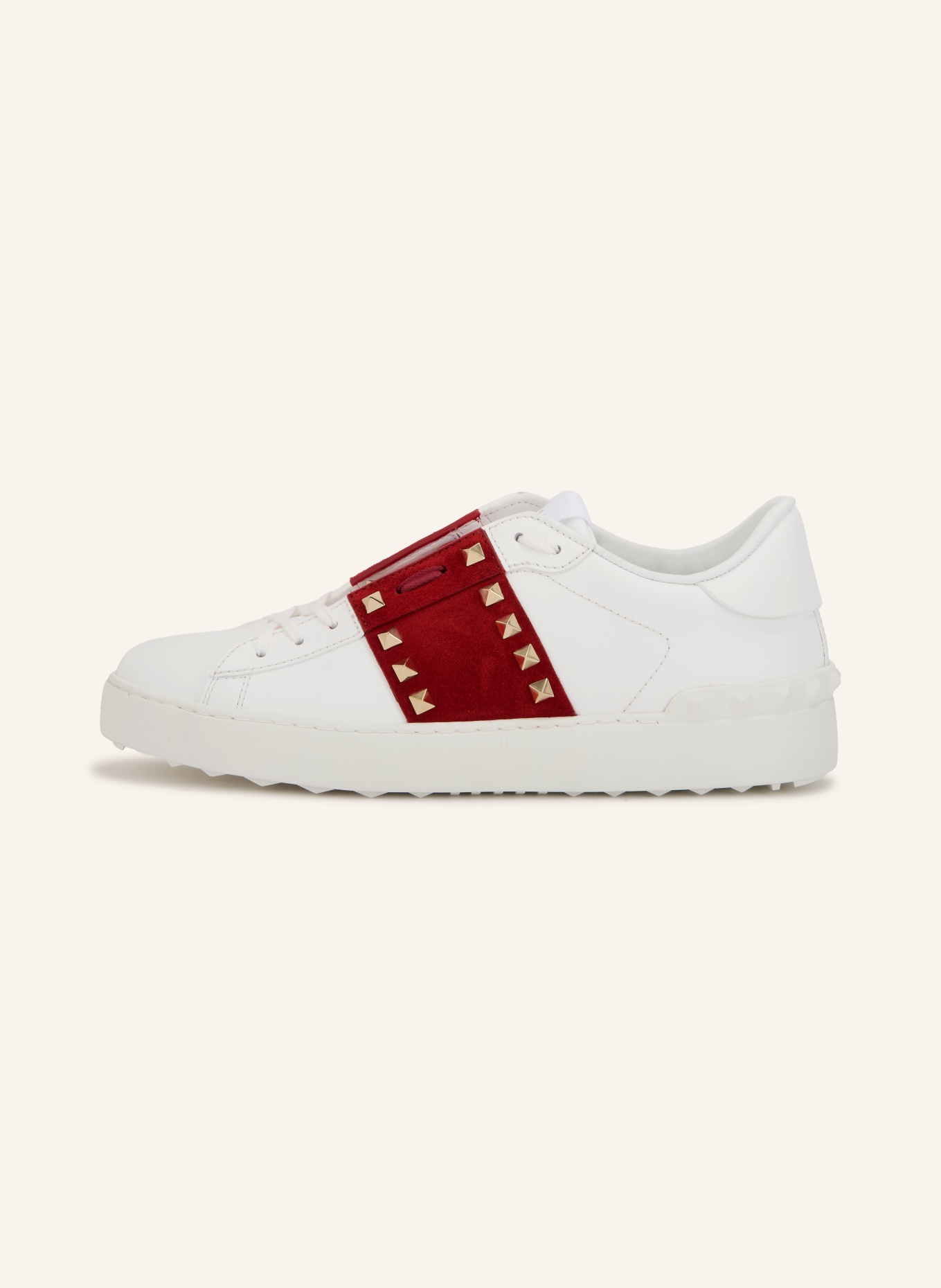 VALENTINO GARAVANI Sneaker UPVILLAGE: WEISS / DUNKELROT