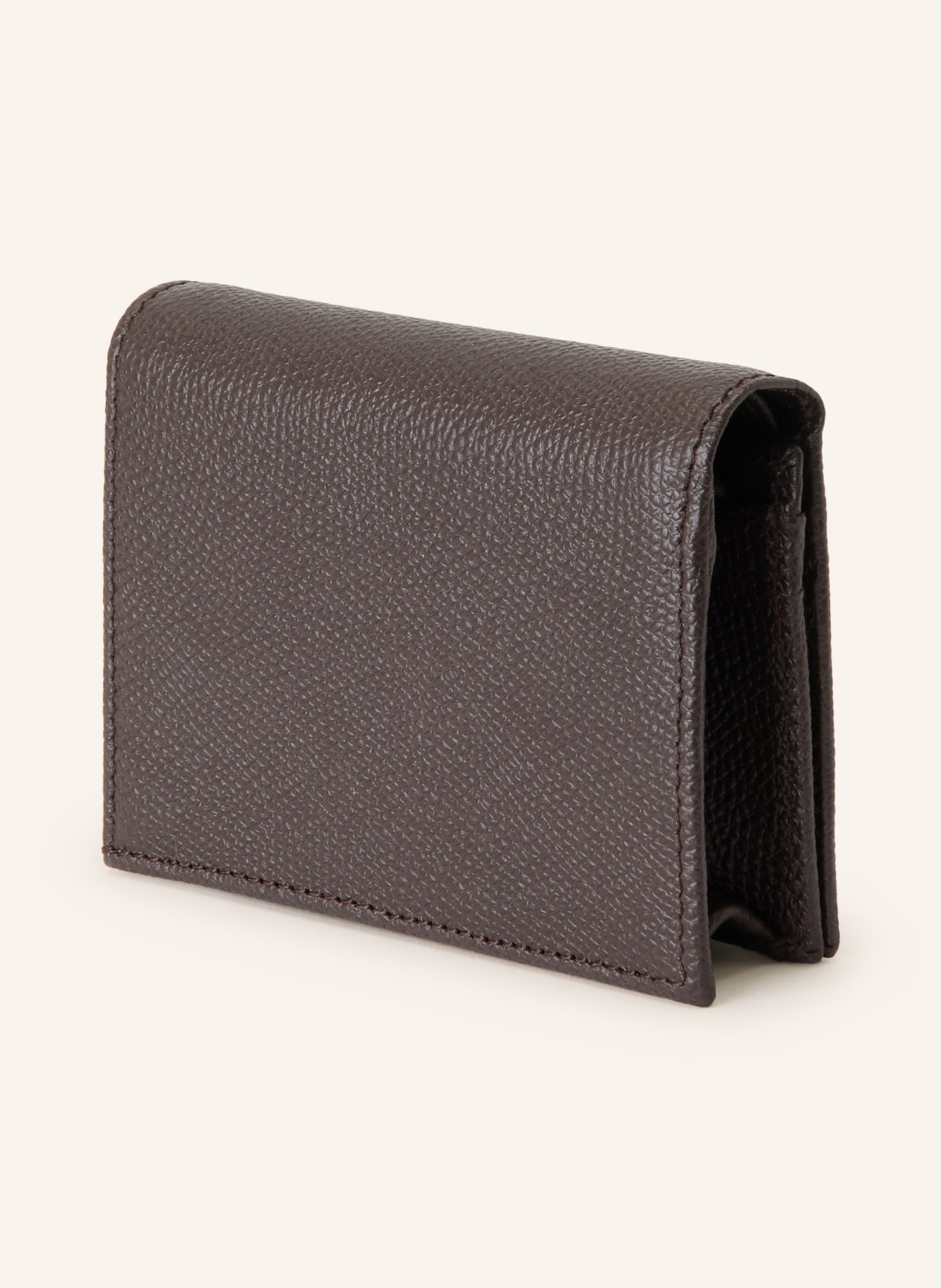 VALENTINO GARAVANI Portemonnee VLOGO SIGNATURE: MARRON FONCÉ / GOUD