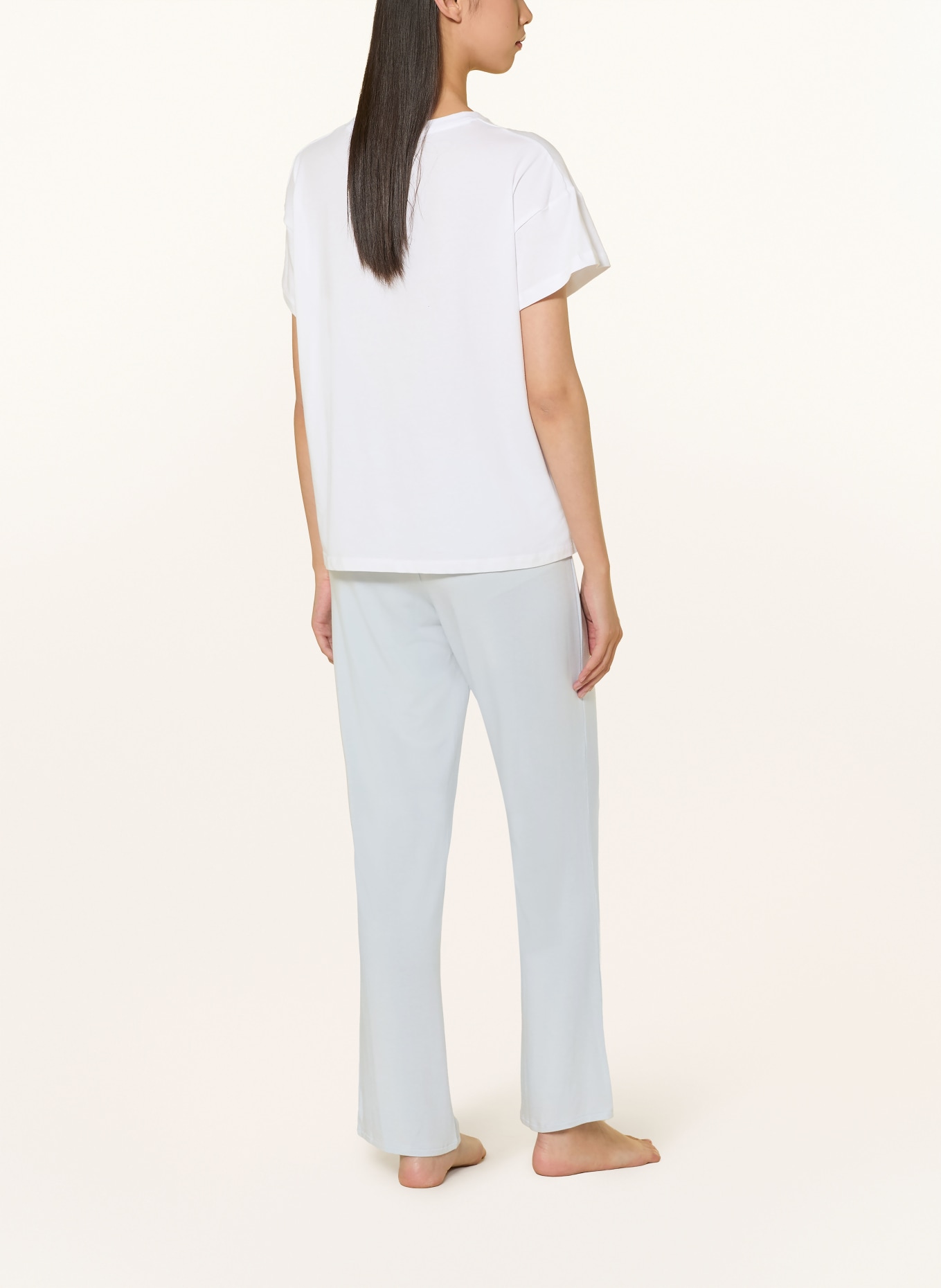 Calvin Klein Spodnie od piżamy ULTRA SOFT MODAL: JASNONIEBIESKI / BIAŁY