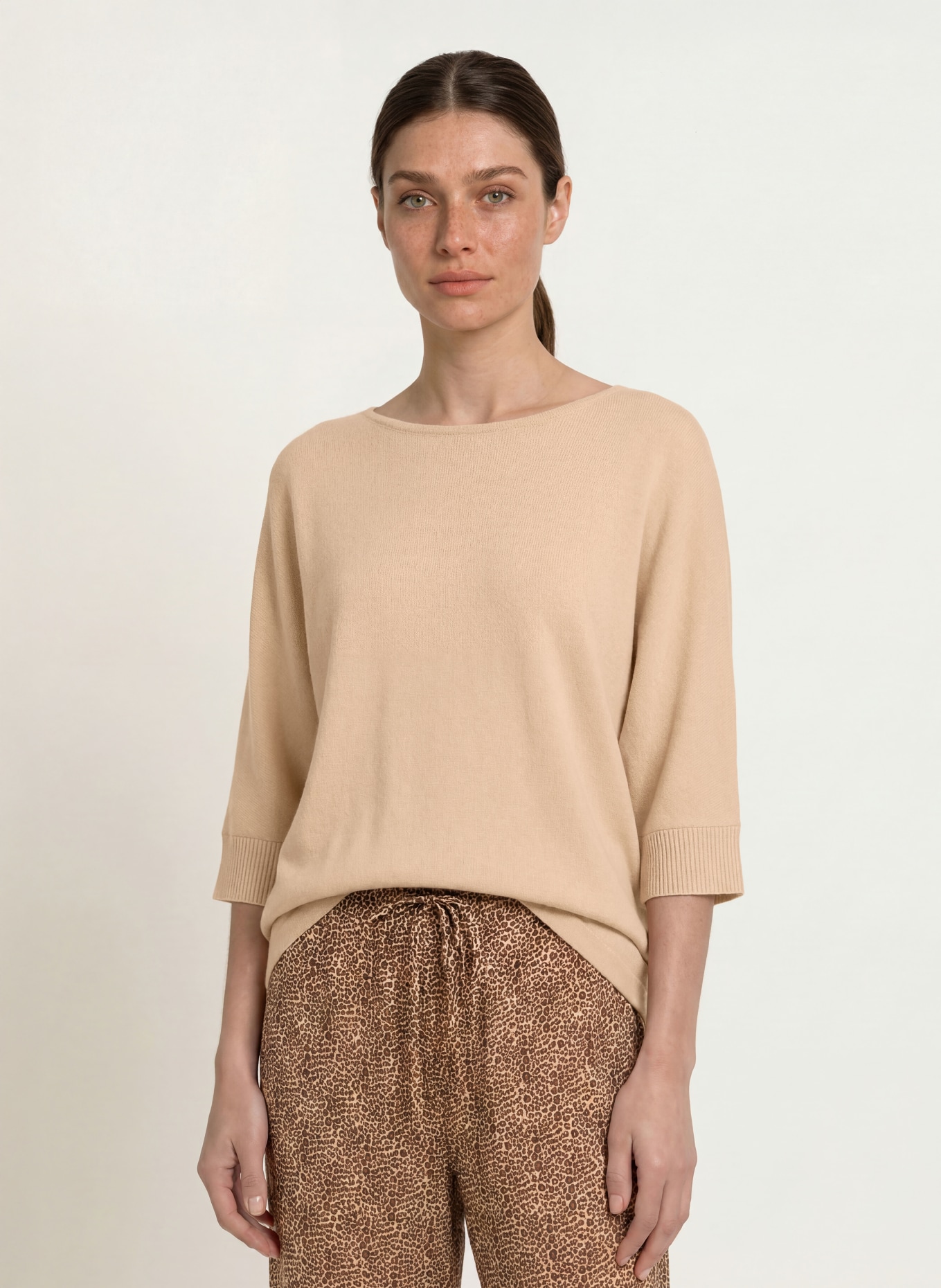 Juvia Pull BLANCA à manches 3/4: BEIGE