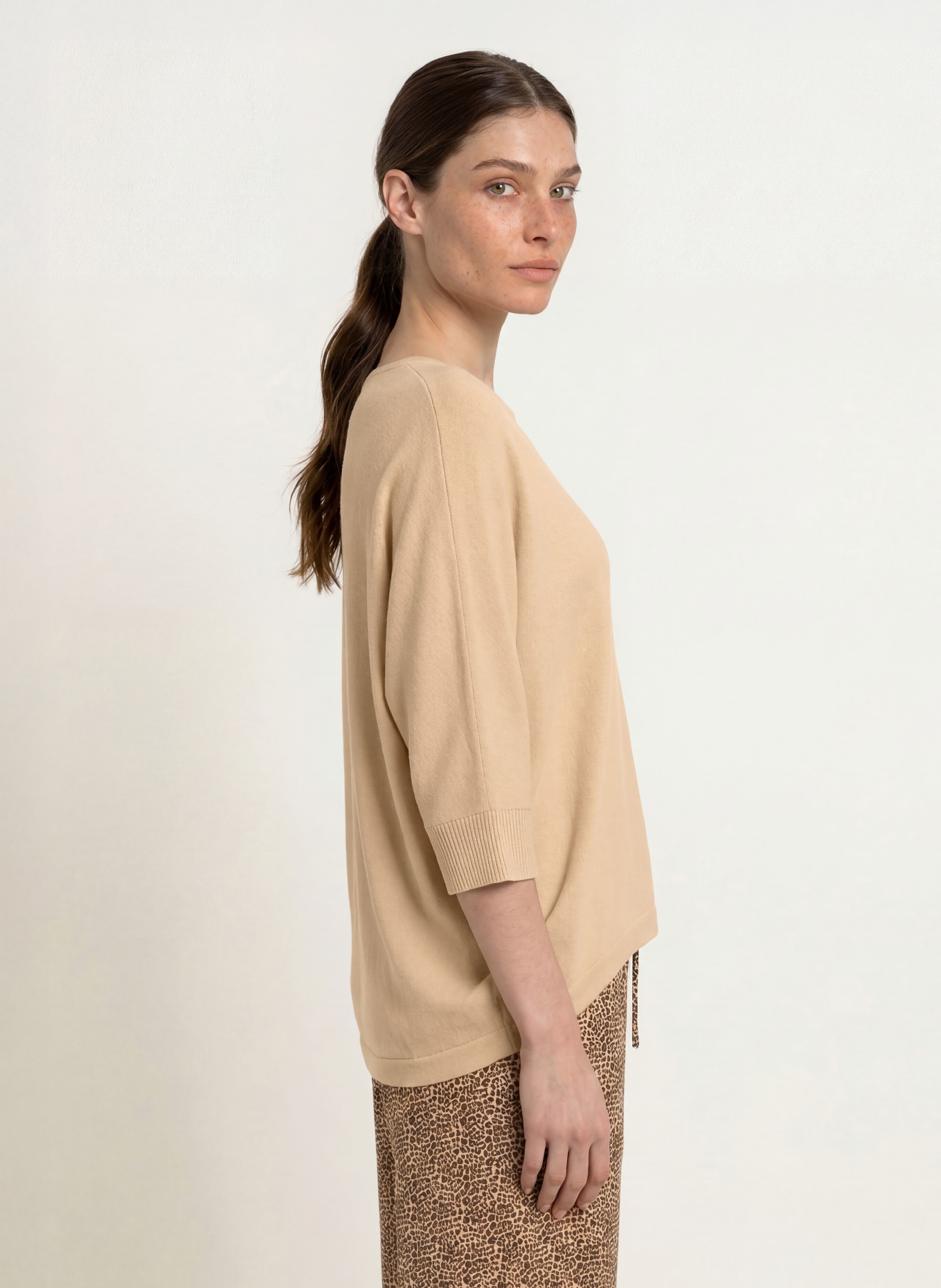Juvia Pull BLANCA à manches 3/4: BEIGE