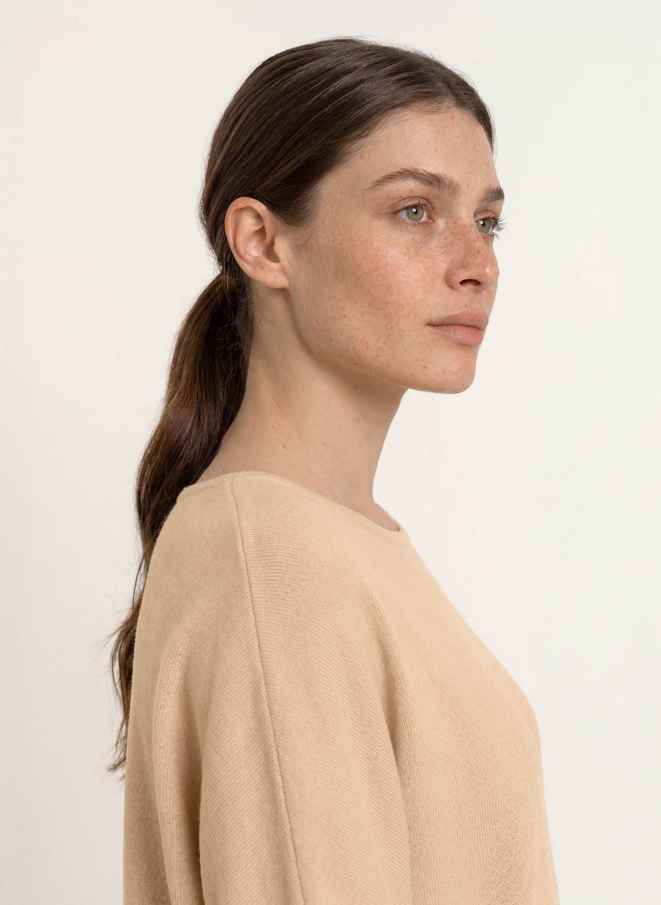 Juvia Pull BLANCA à manches 3/4: BEIGE