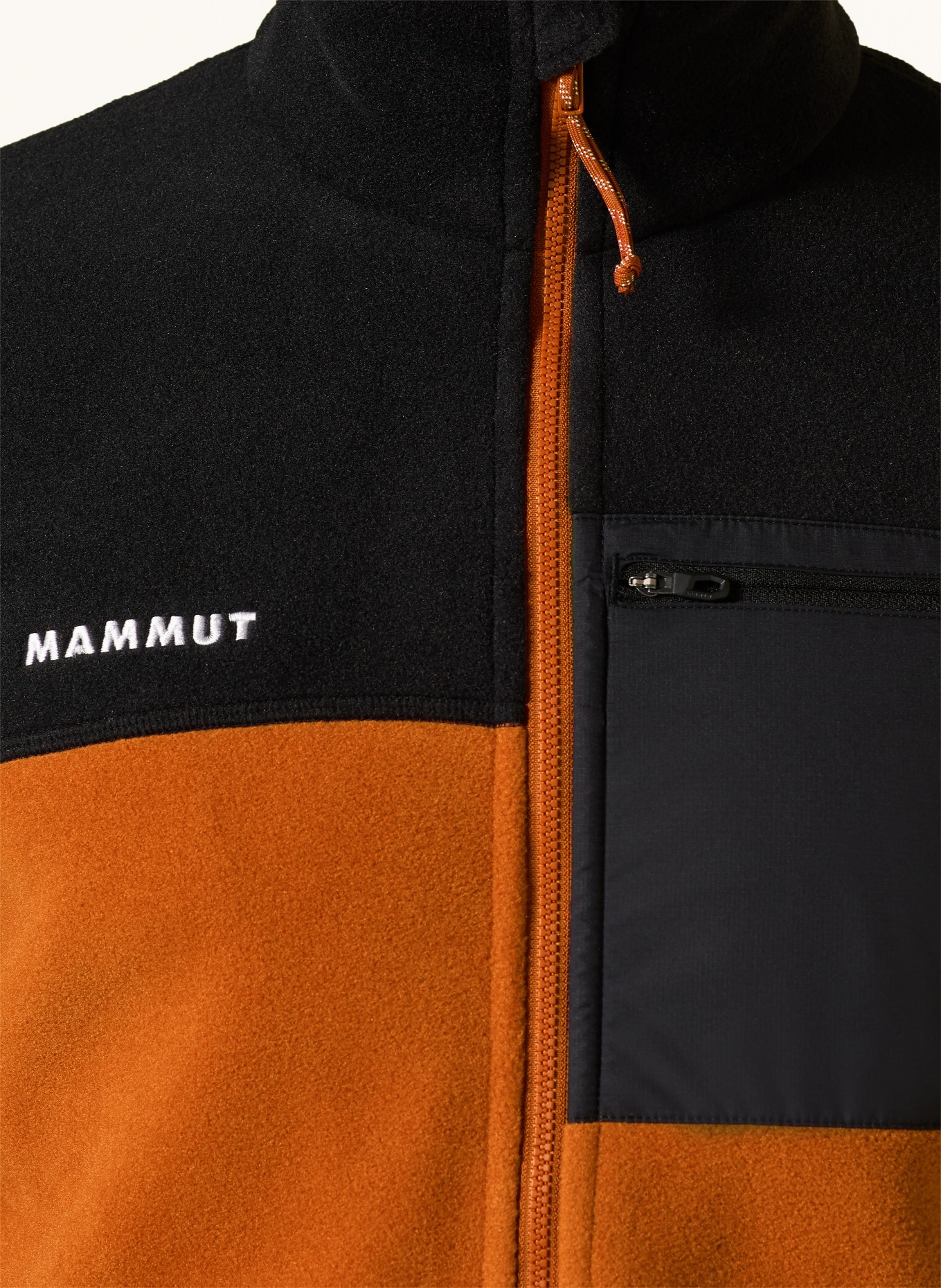 MAMMUT Fleece jacket INNOMINATA: DARK ORANGE / BLACK