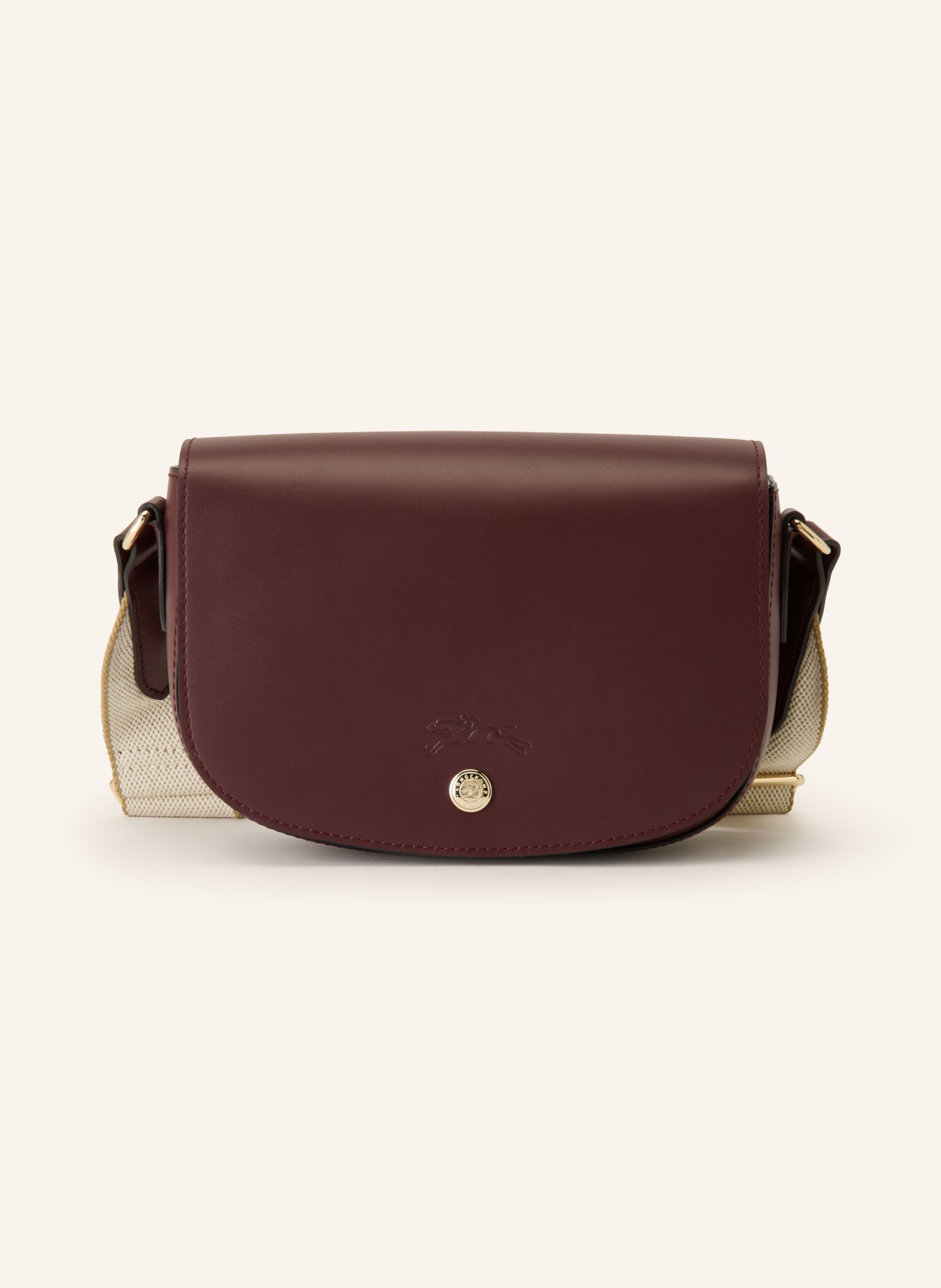 LONGCHAMP Umhängetasche ÉPURE SMALL: DUNKELROT / GOLD / CREME