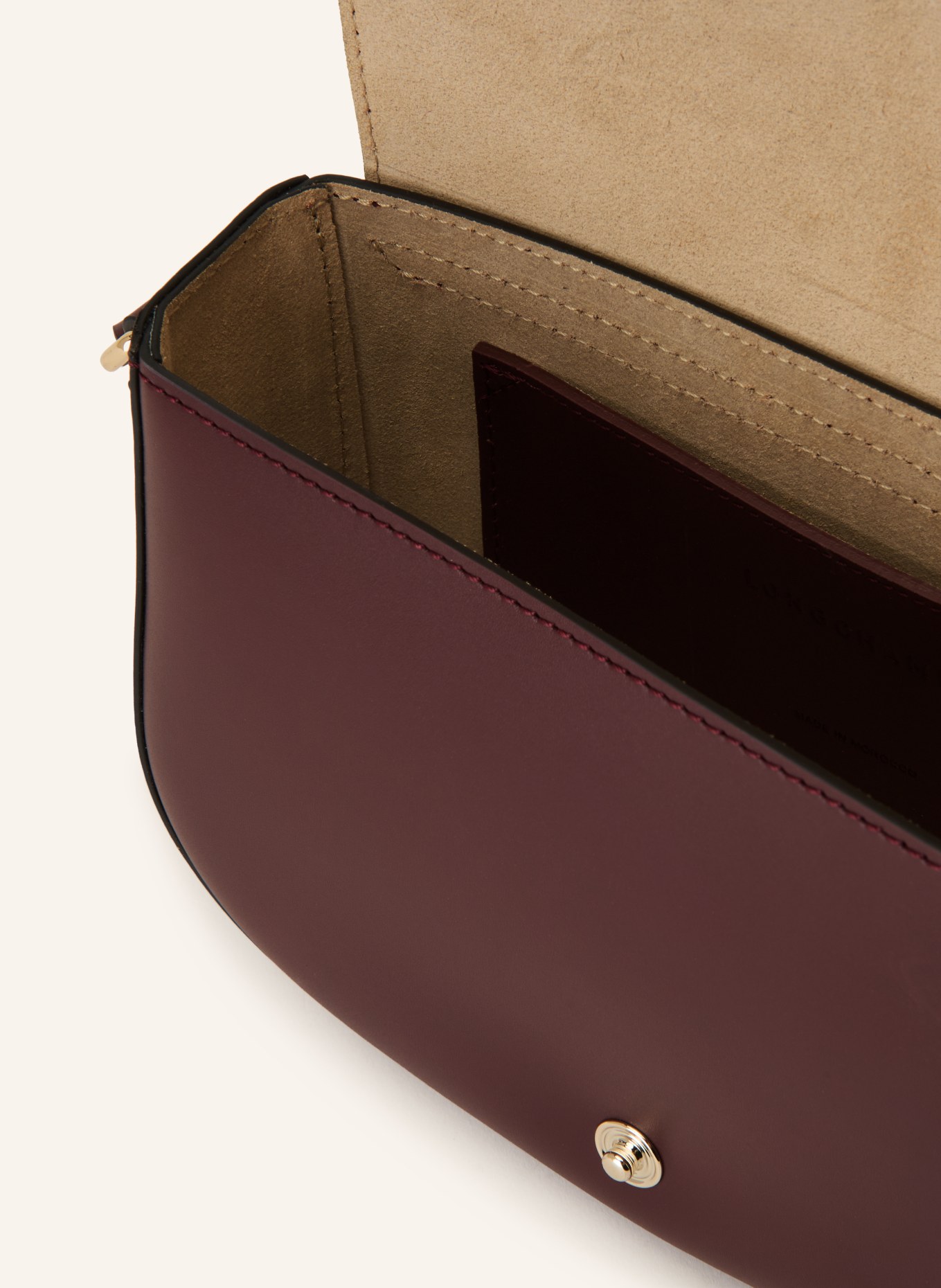 LONGCHAMP Umhängetasche ÉPURE SMALL: DUNKELROT / GOLD / CREME