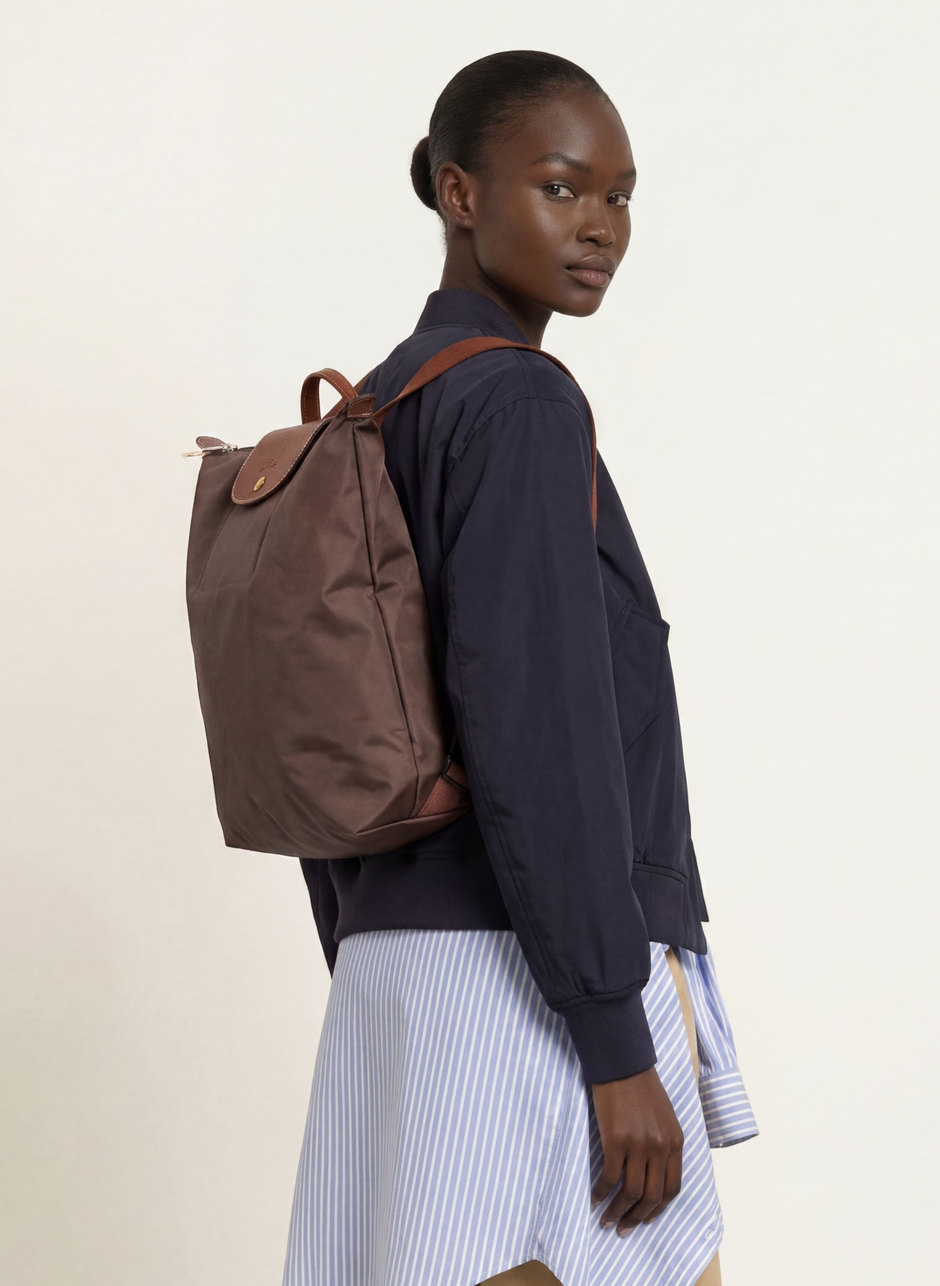 LONGCHAMP Rucksack LE PLIAGE MEDIUM: DUNKELBRAUN / BRAUN