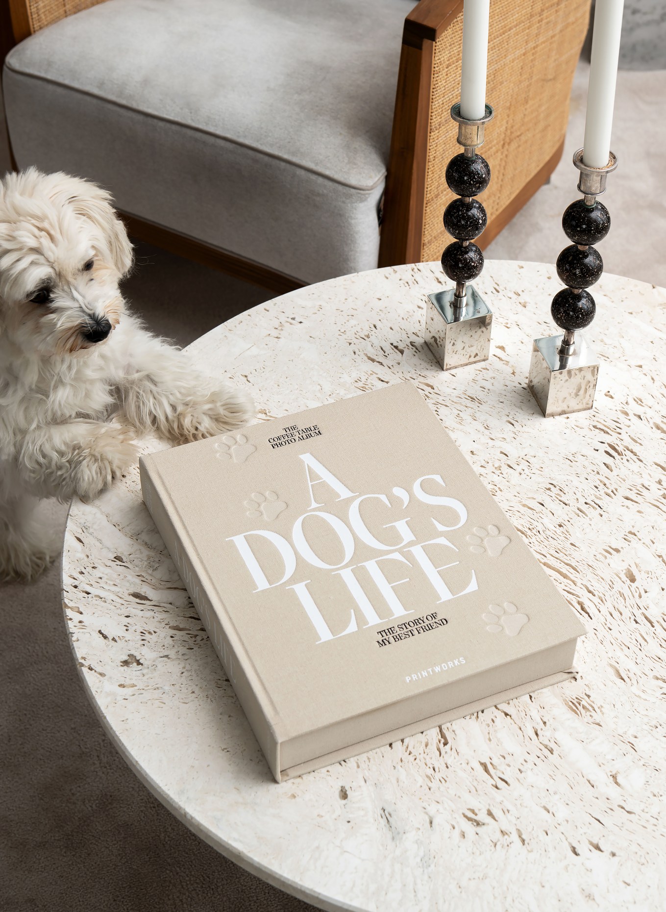 PRINTWORKS Fotoalbum A DOGS LIFE: CREME