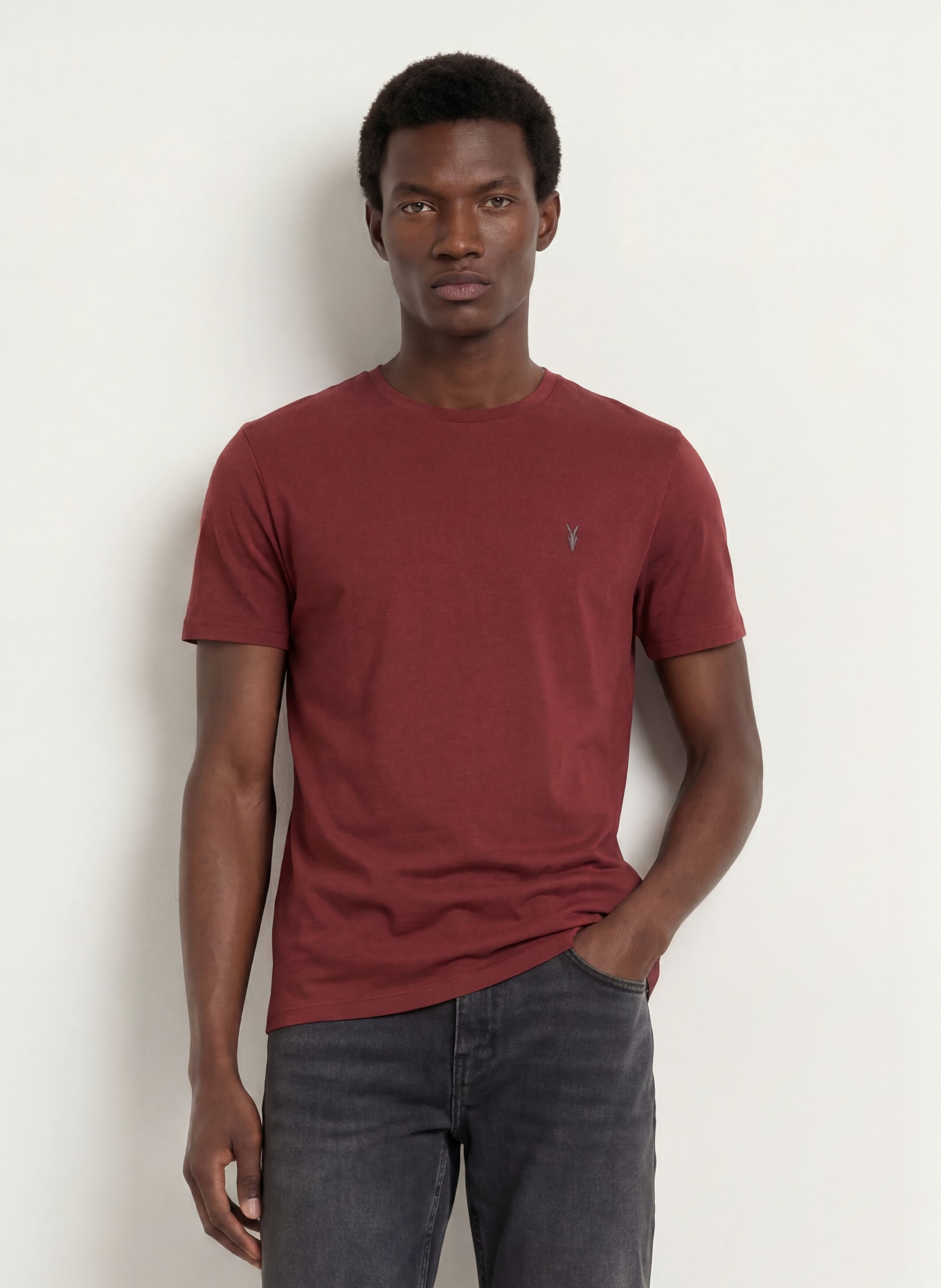 ALLSAINTS T-shirt BRACE: DARK RED