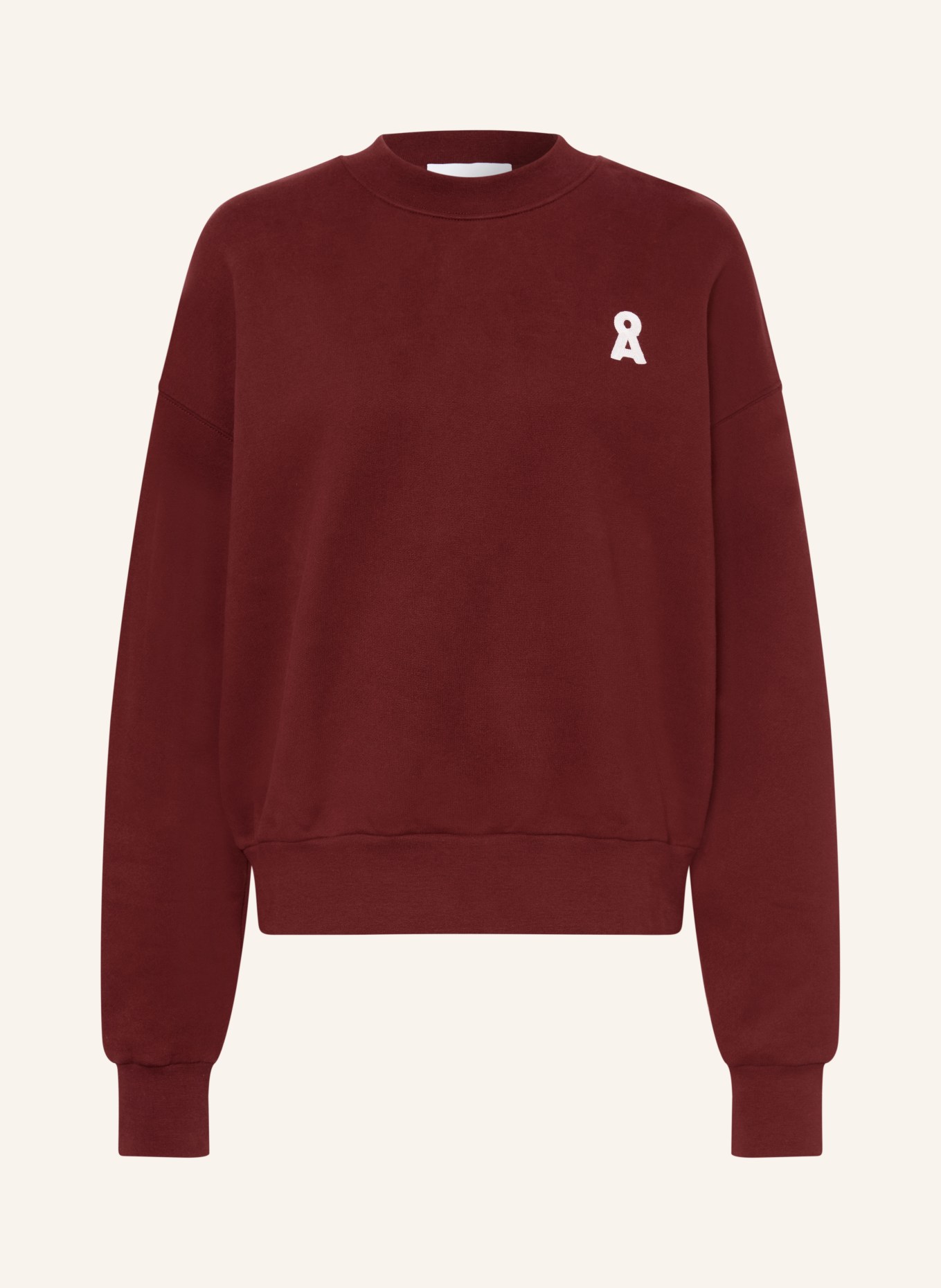 ARMEDANGELS Sweatshirt ALIZAA: DARK RED / CREAM
